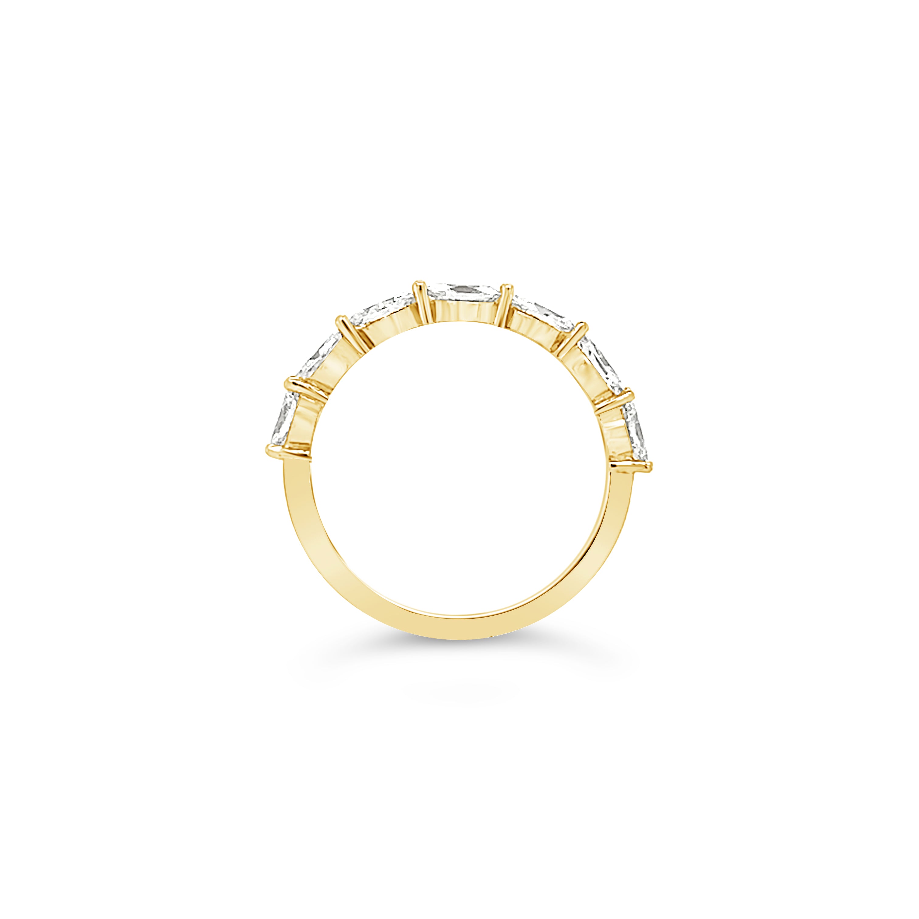 Marquise Diamond Sideways Half Eternity Ring