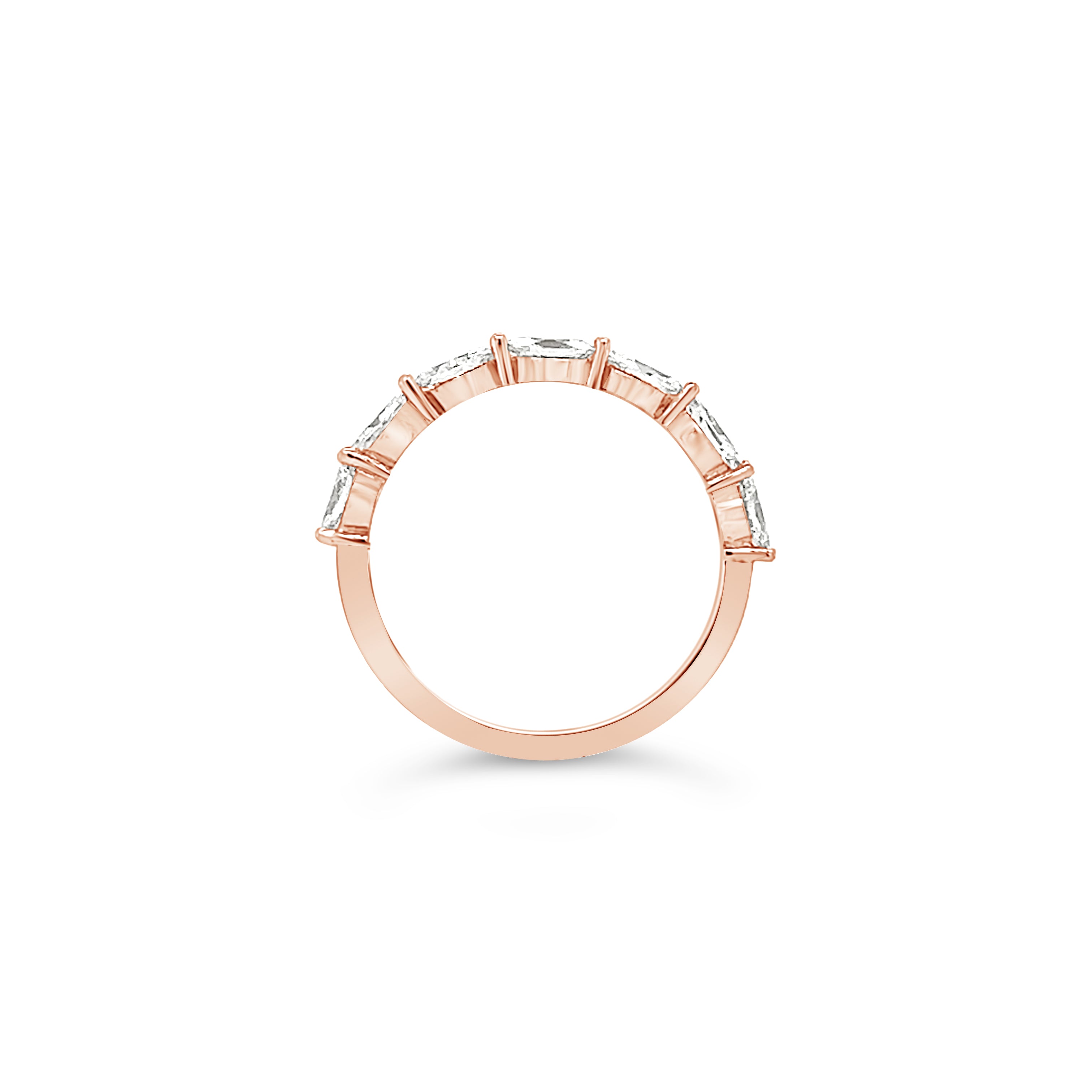 Marquise Diamond Sideways Half Eternity Ring