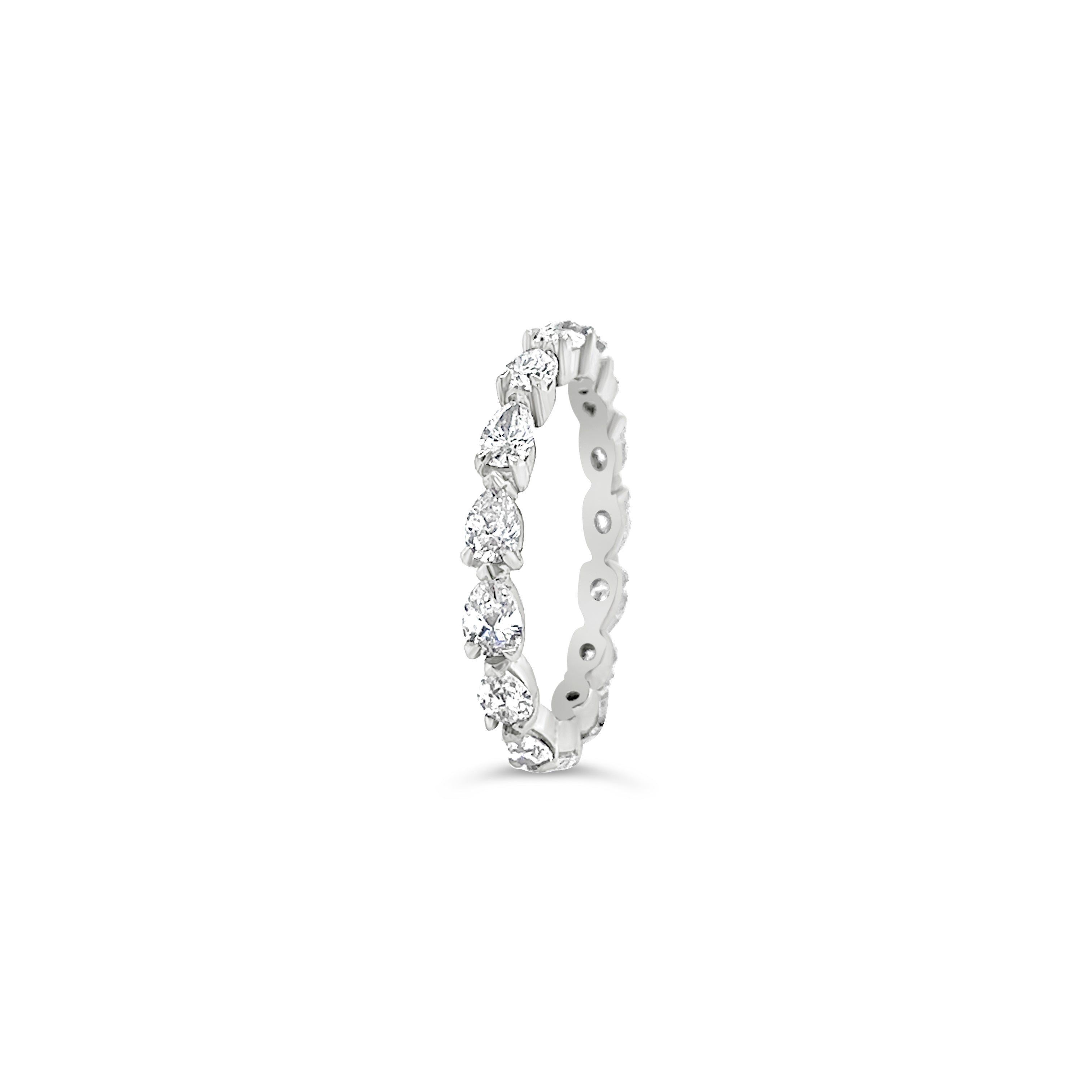 Pear Diamonds Full Eternity Ring Chloe's Jewellers