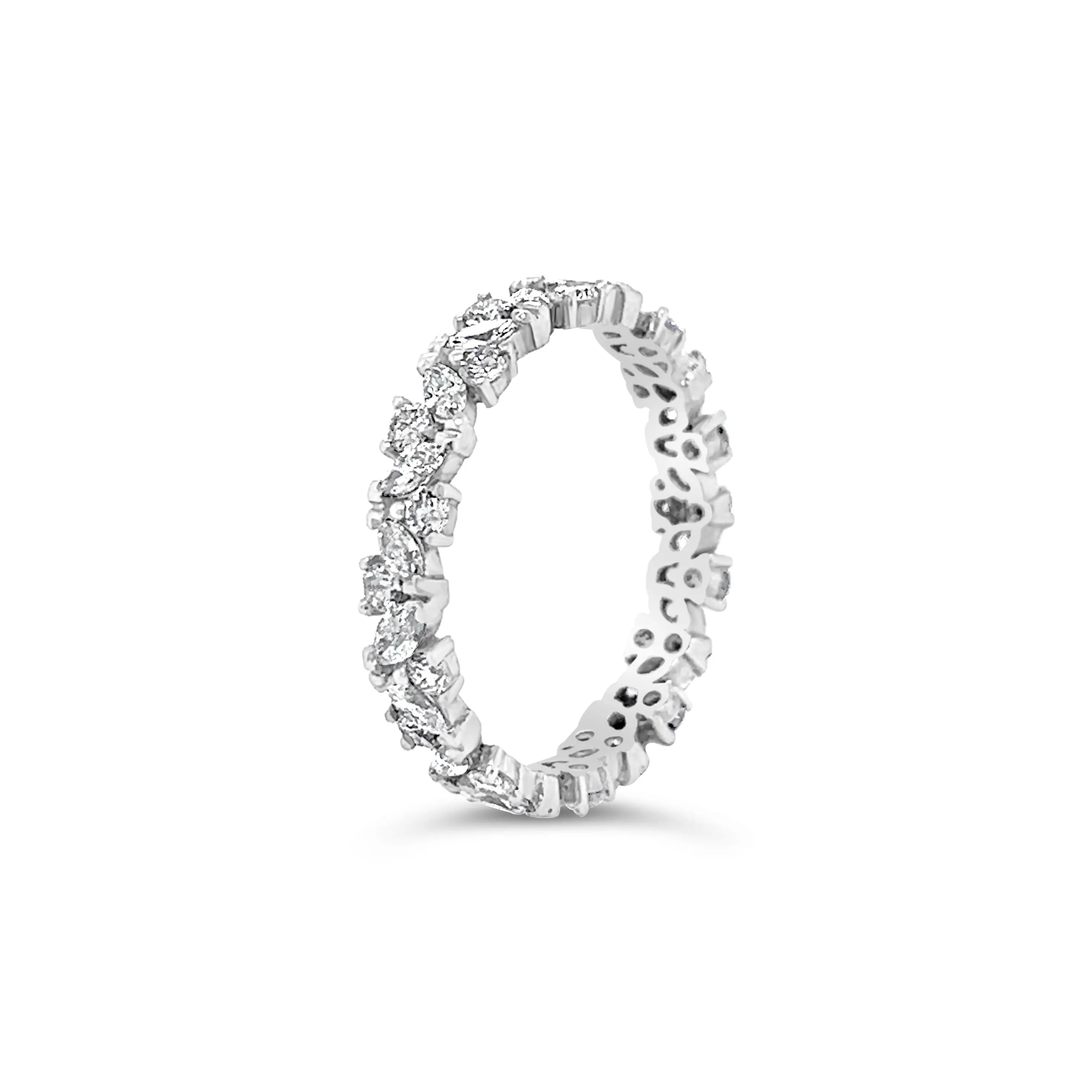 Round and Marquise Diamond Full Eternity Ring Chloe's Jewellers