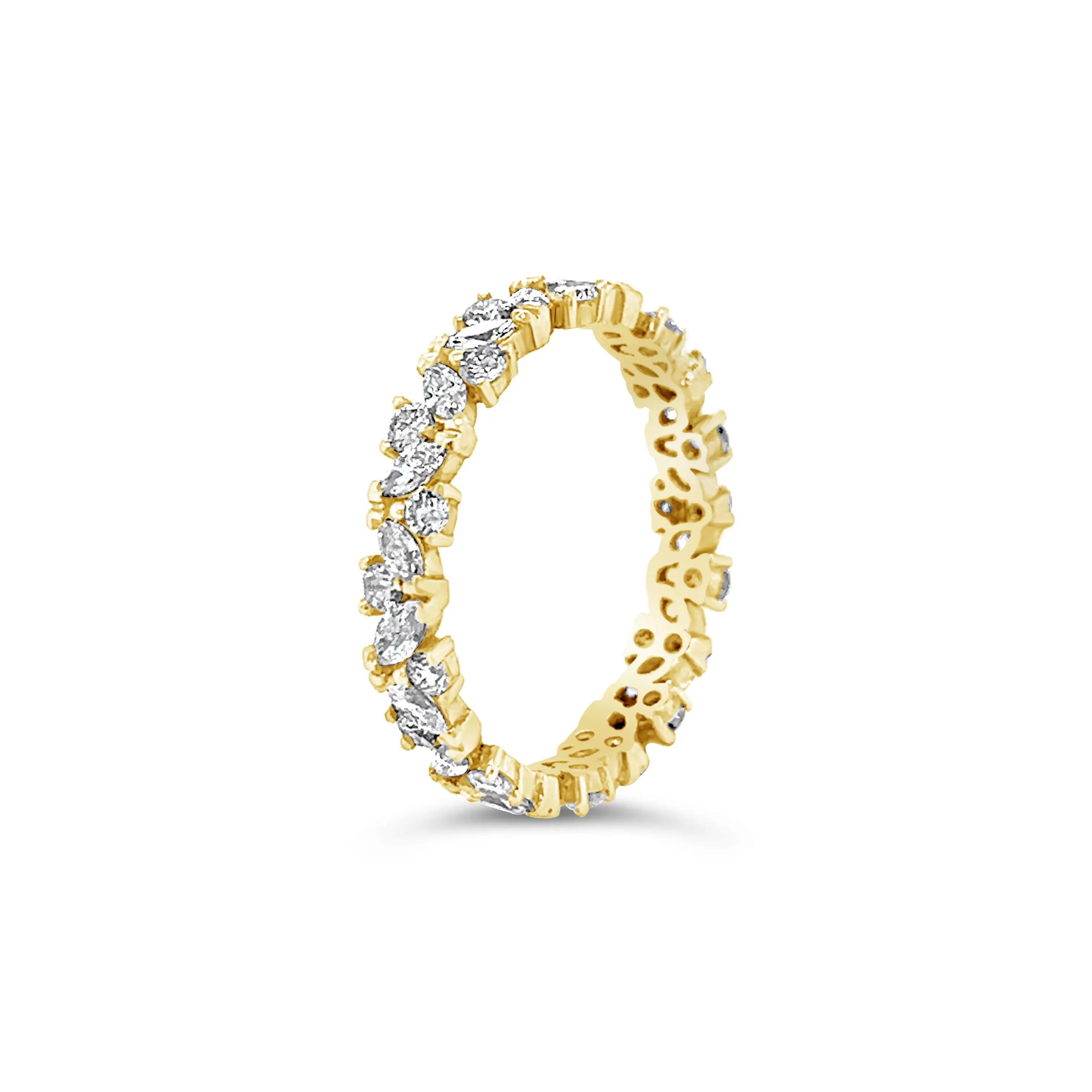 Round and Marquise Diamond Full Eternity Ring Chloe's Jewellers