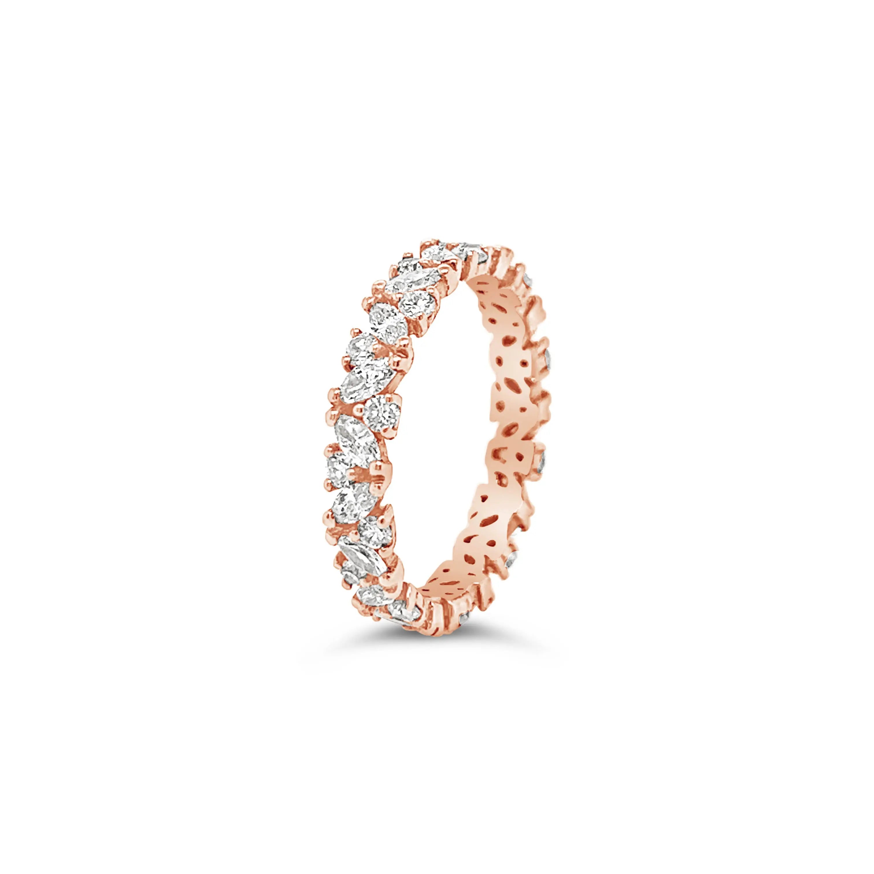 Round and Marquise Diamond Full Eternity Ring Chloe's Jewellers