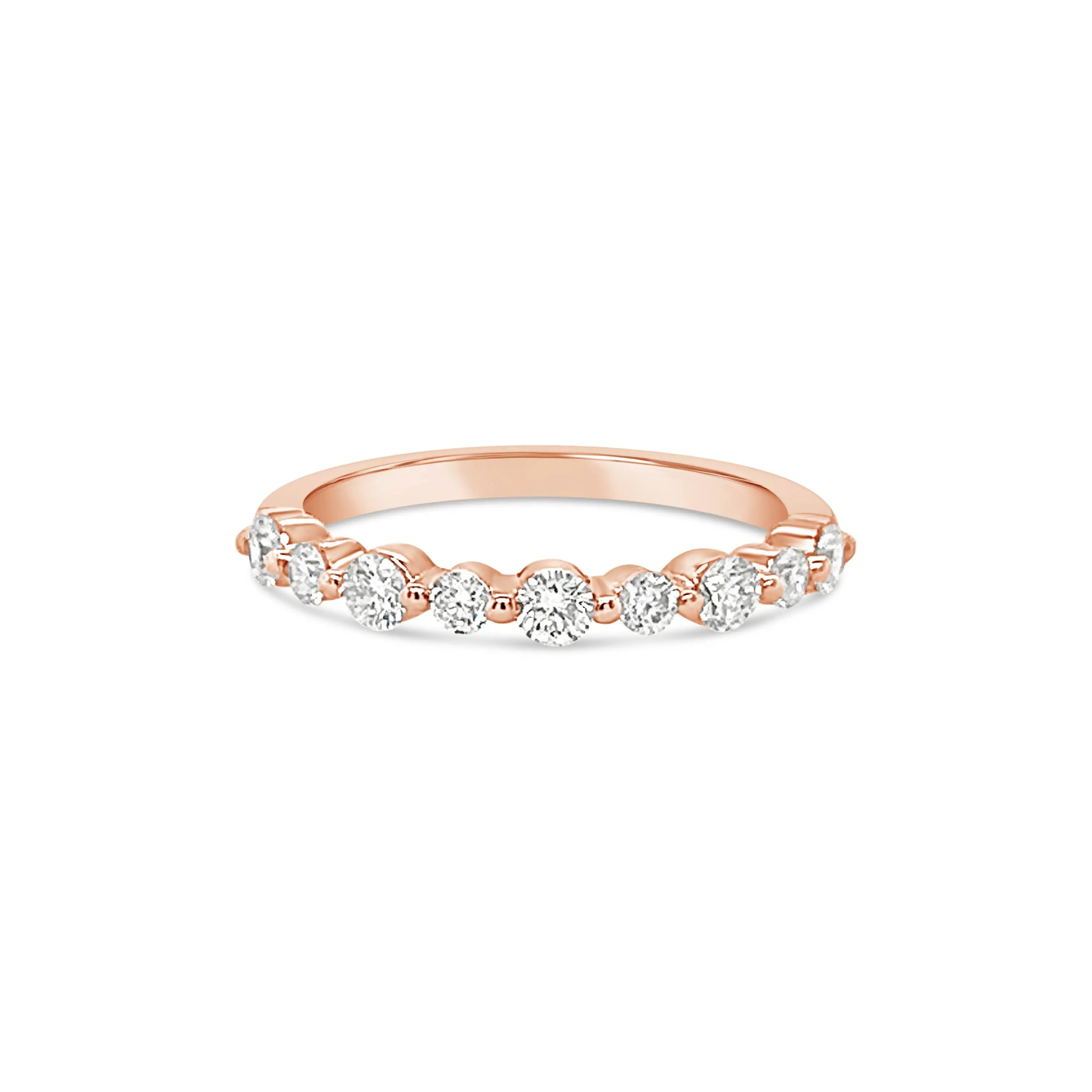 Single Claw Diamond Half Eternity Ring Chloe's Jewellers