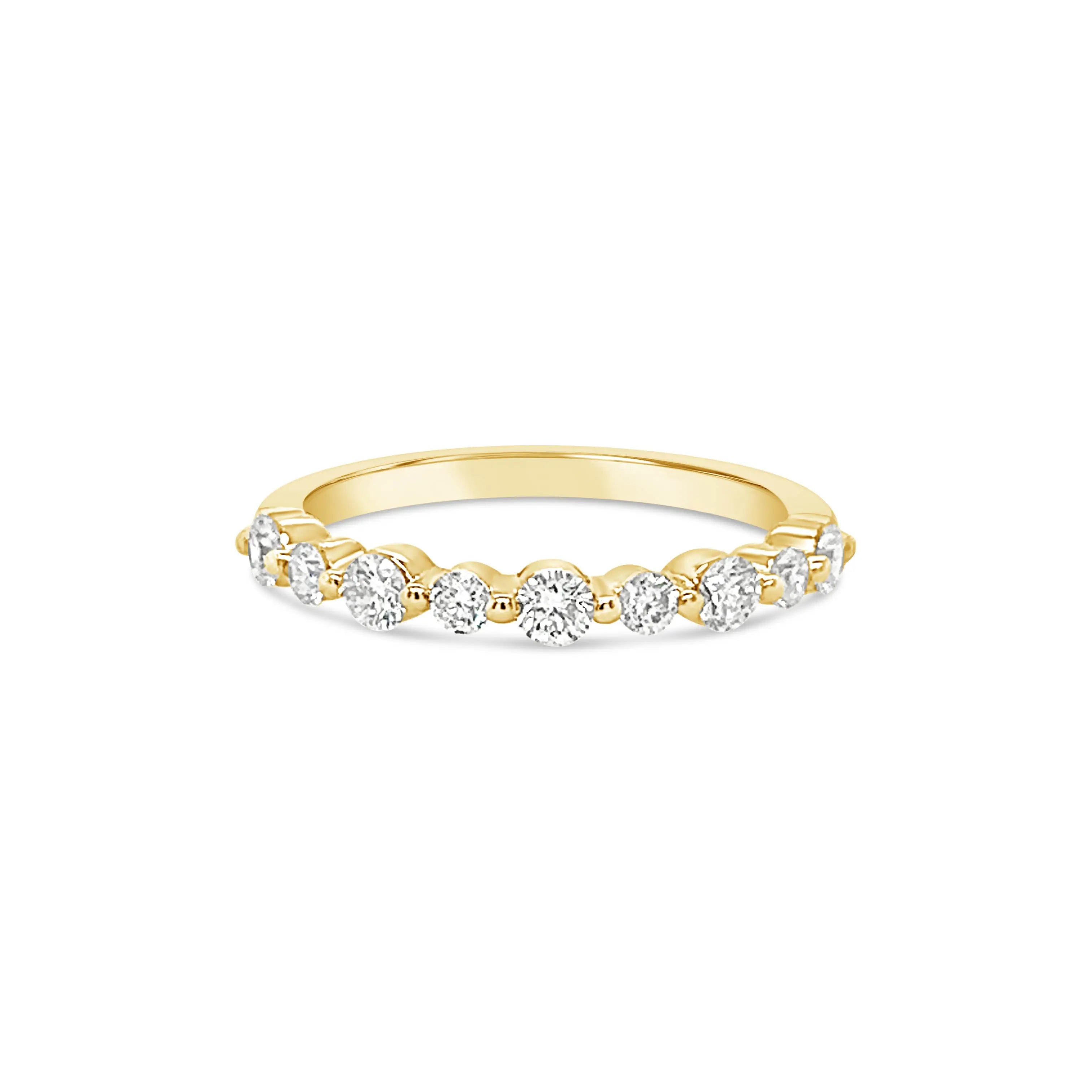 Single Claw Diamond Half Eternity Ring Chloe's Jewellers