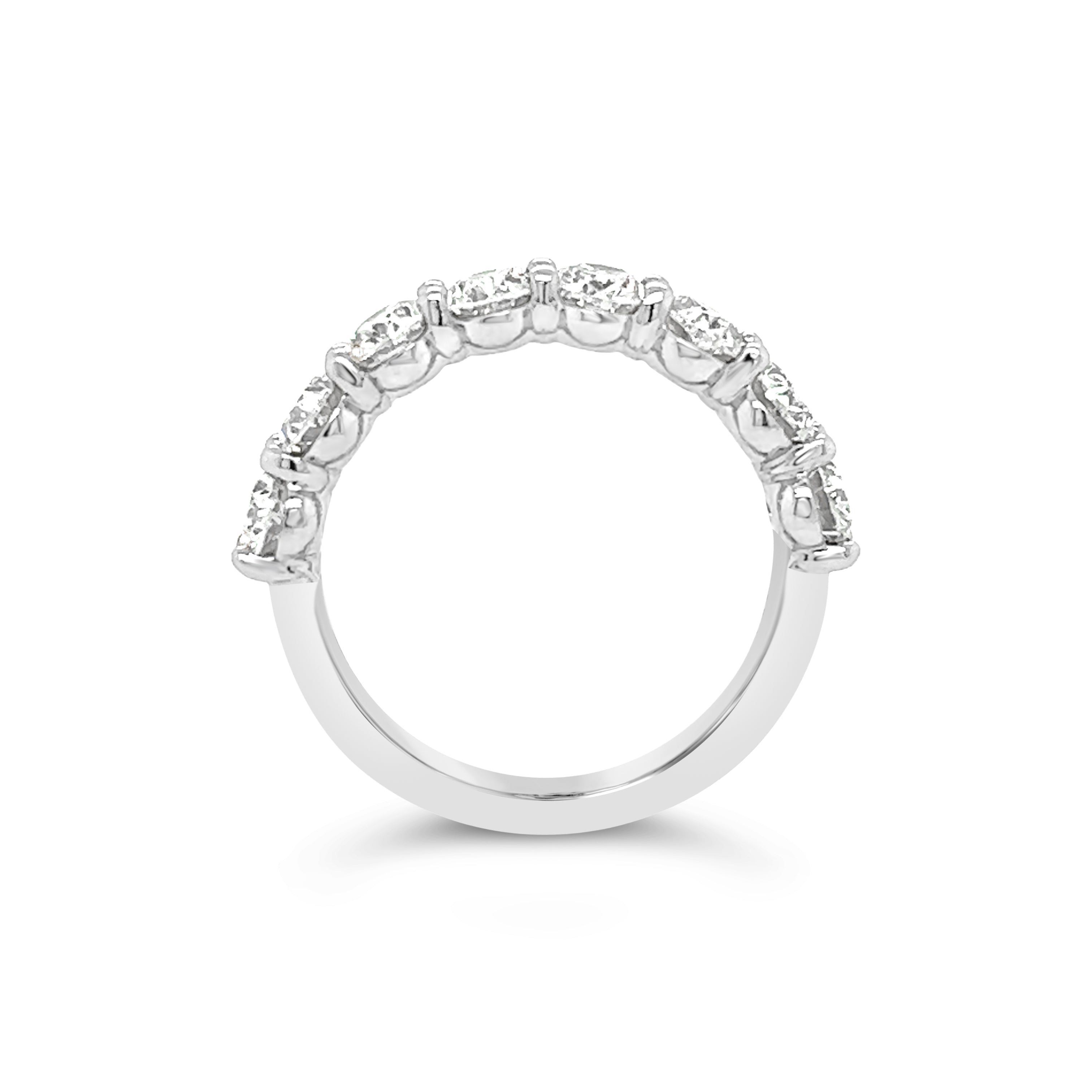 1.43ct 7-Stone Diamond Eternity Ring | F SI1 | 18K White Gold