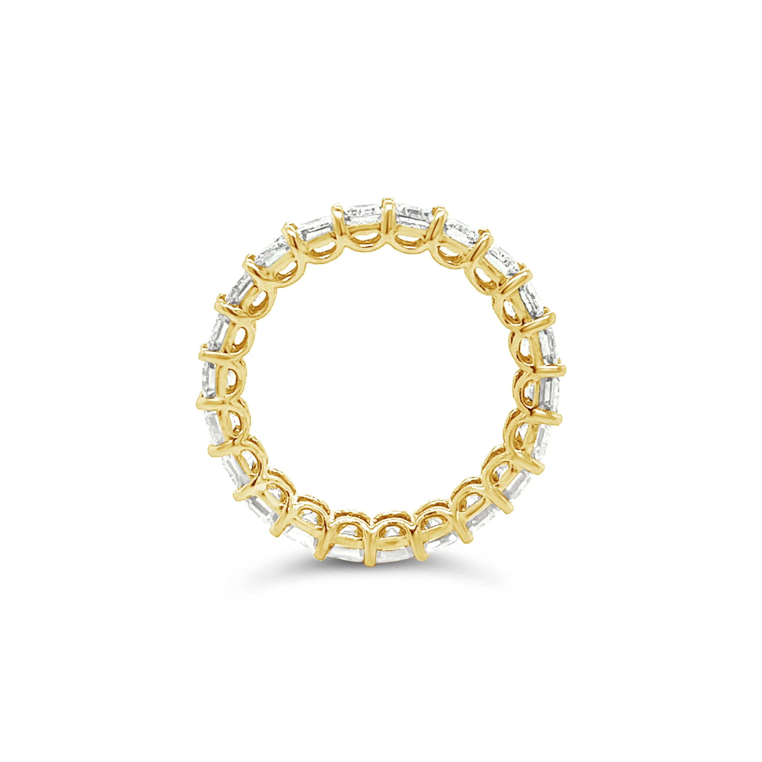 Emerald Diamond Full Eternity Ring Chloe's Jewellers