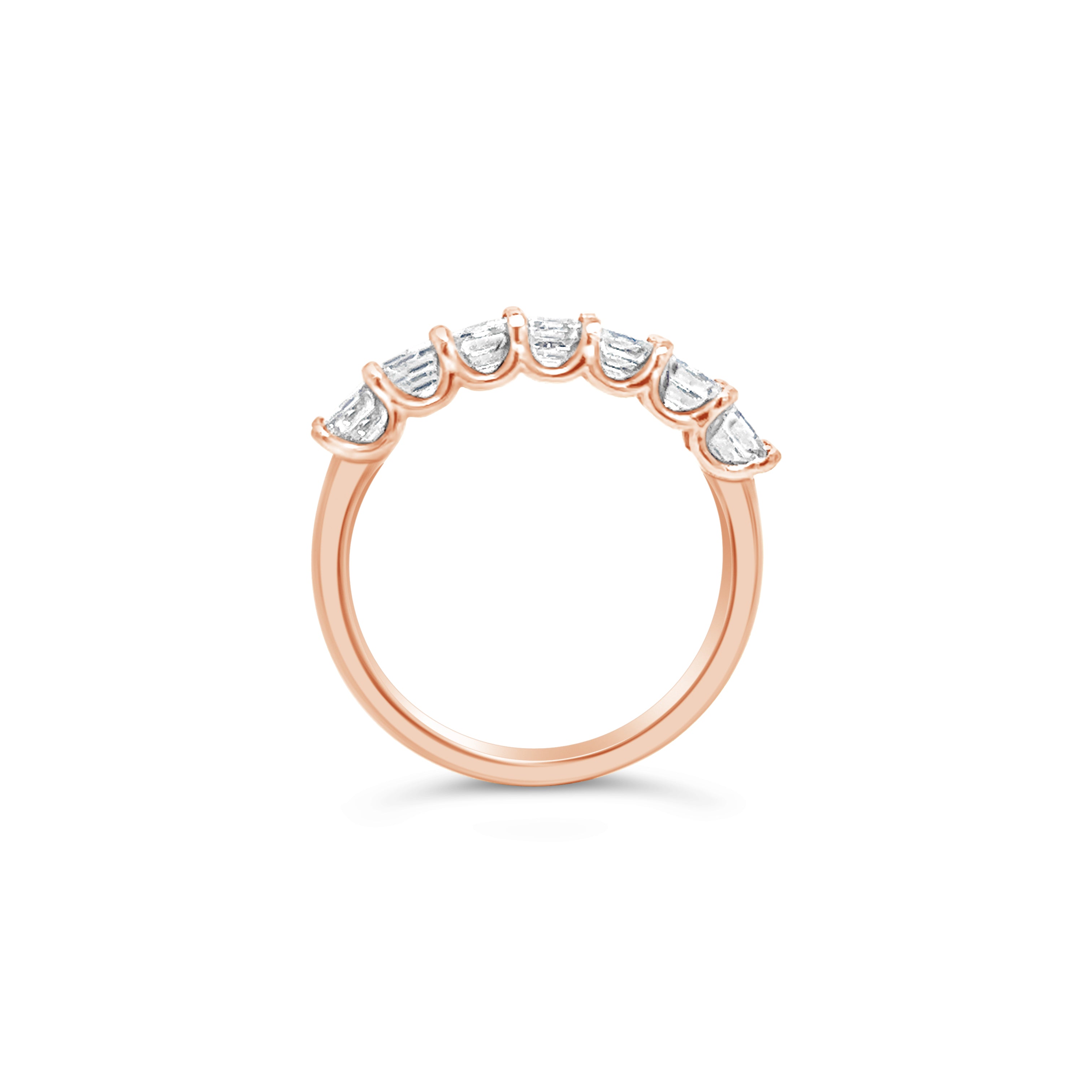 Emerald Diamond Half Eternity Ring