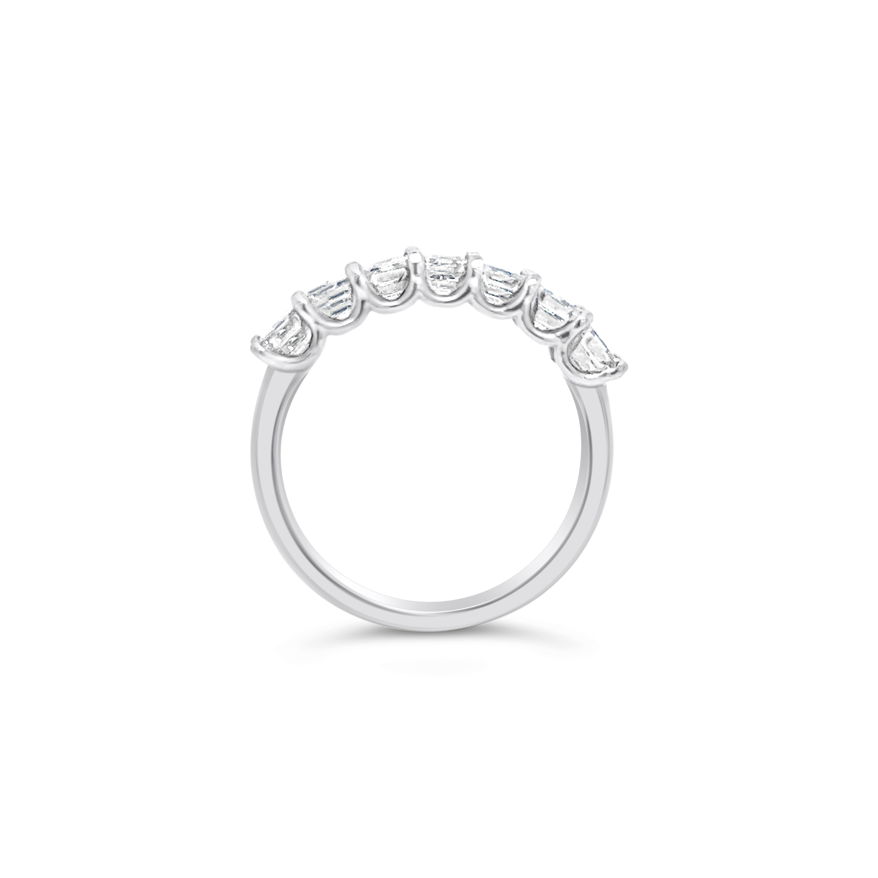 Emerald Diamond Half Eternity Ring