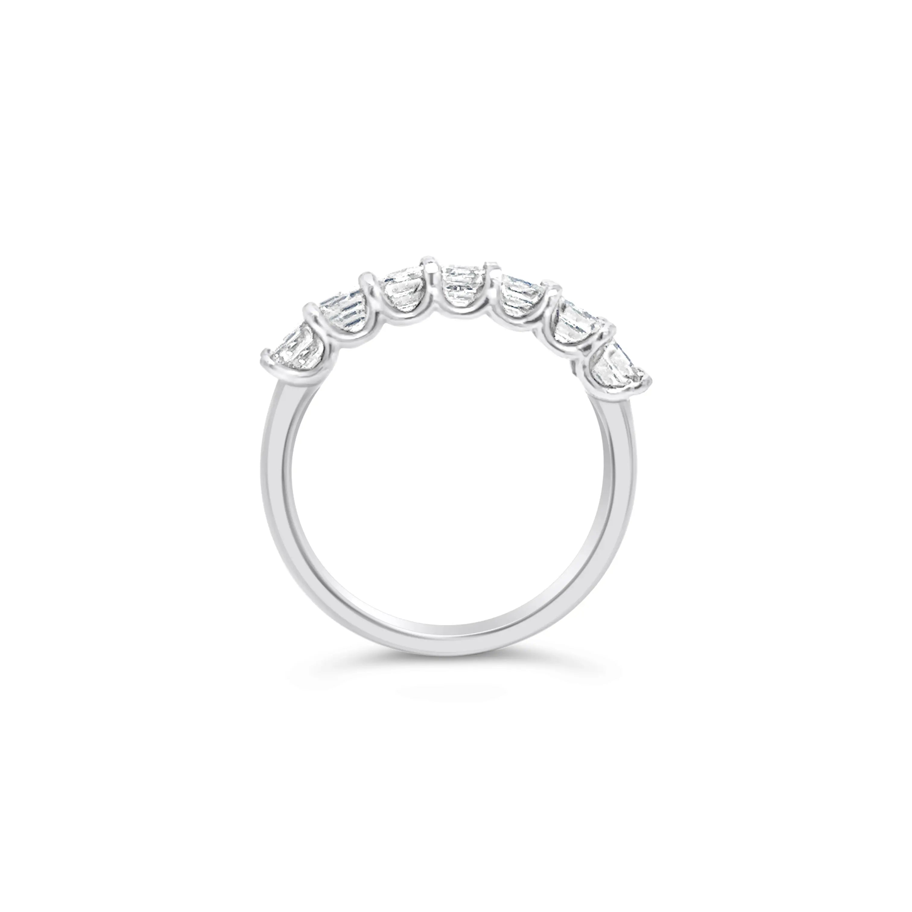 Emerald Diamond Half Eternity Ring Chloe's Jewellers