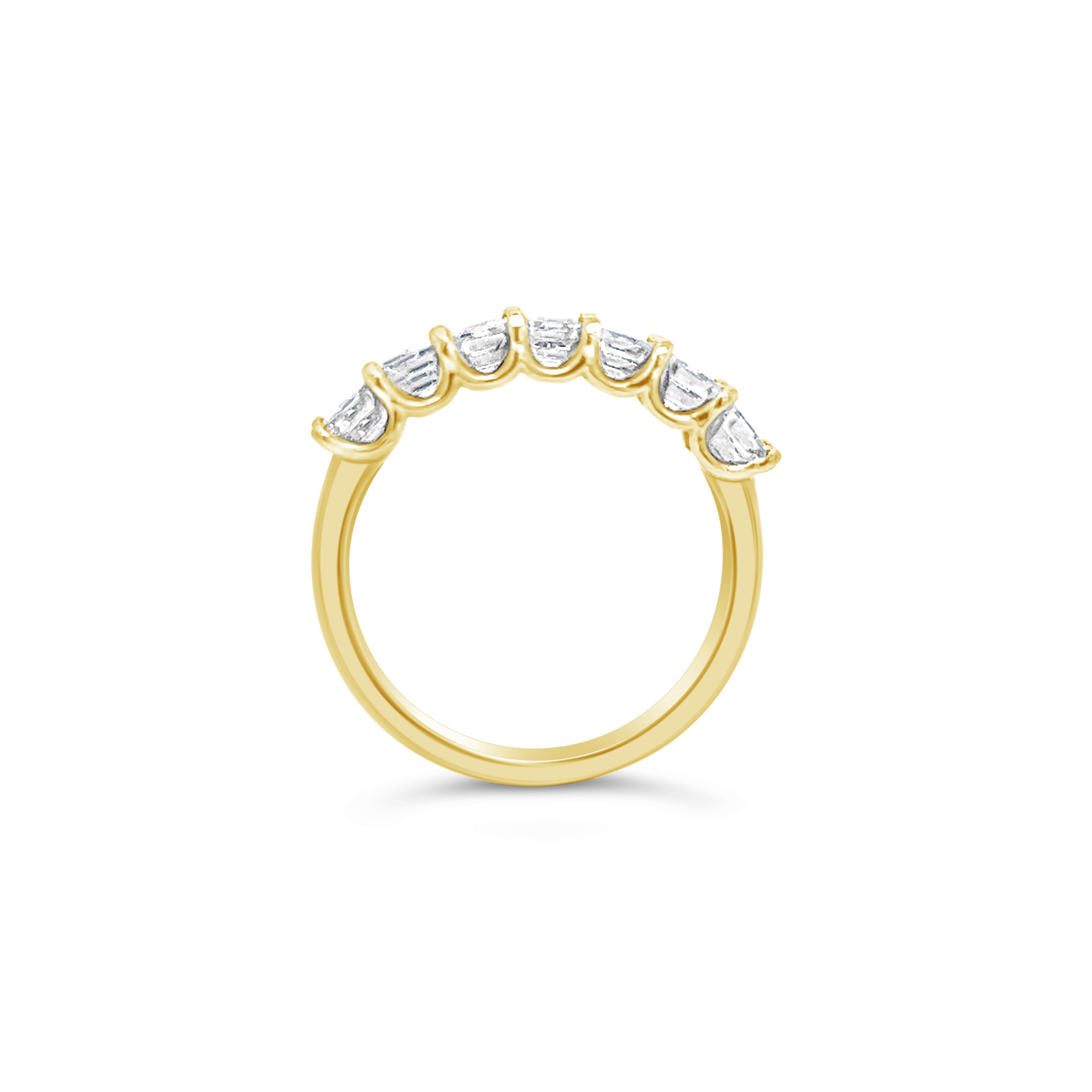 Emerald Diamond Half Eternity Ring