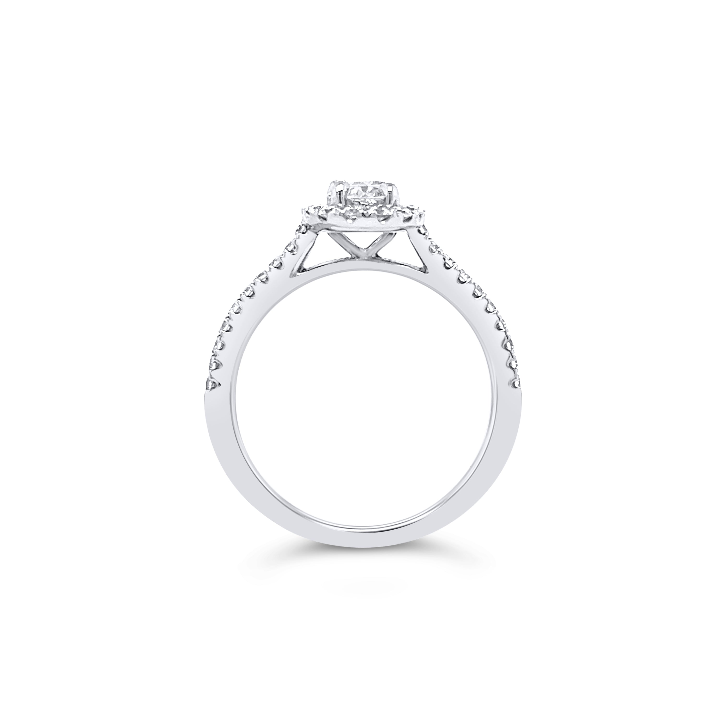 0.52ct Oval Halo Ring