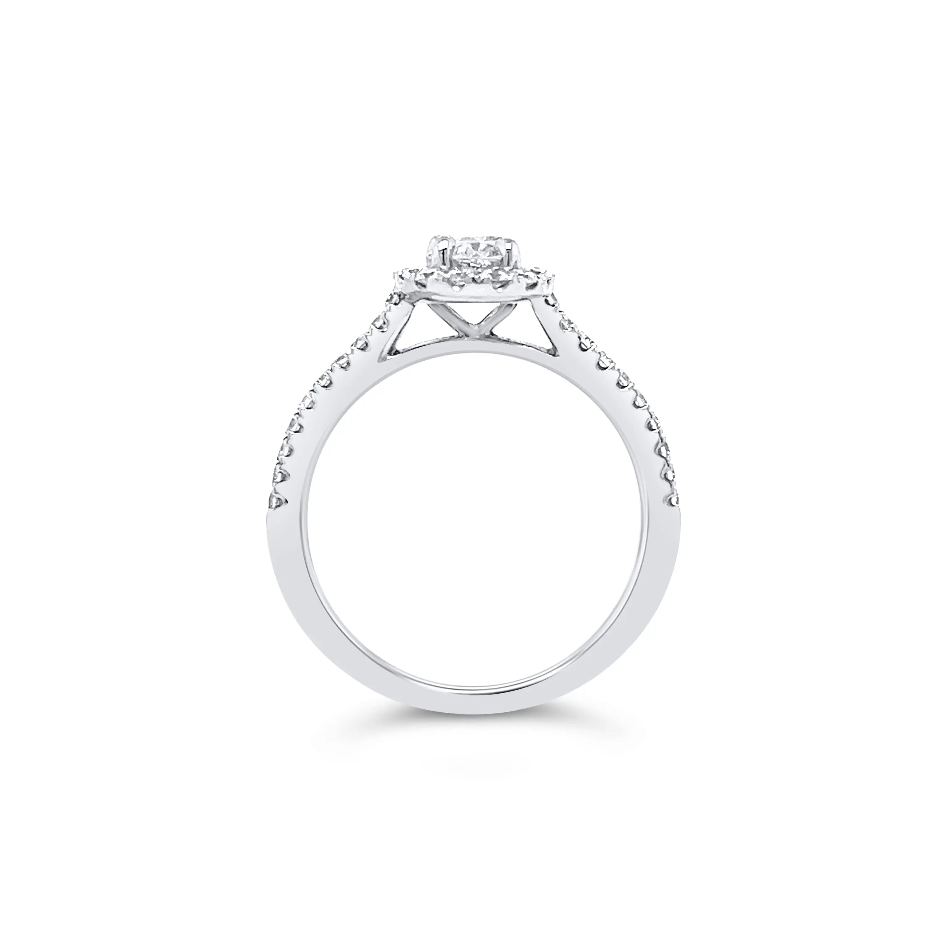 0.52ct Oval Halo Ring Chloe's Jewellers