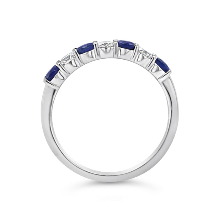 Blue Sapphire & Diamond Eternity Ring Chloe's Jewellers