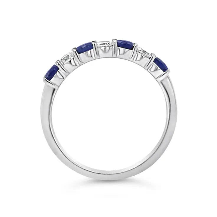 Blue Sapphire & Diamond Eternity Ring Chloe's Jewellers