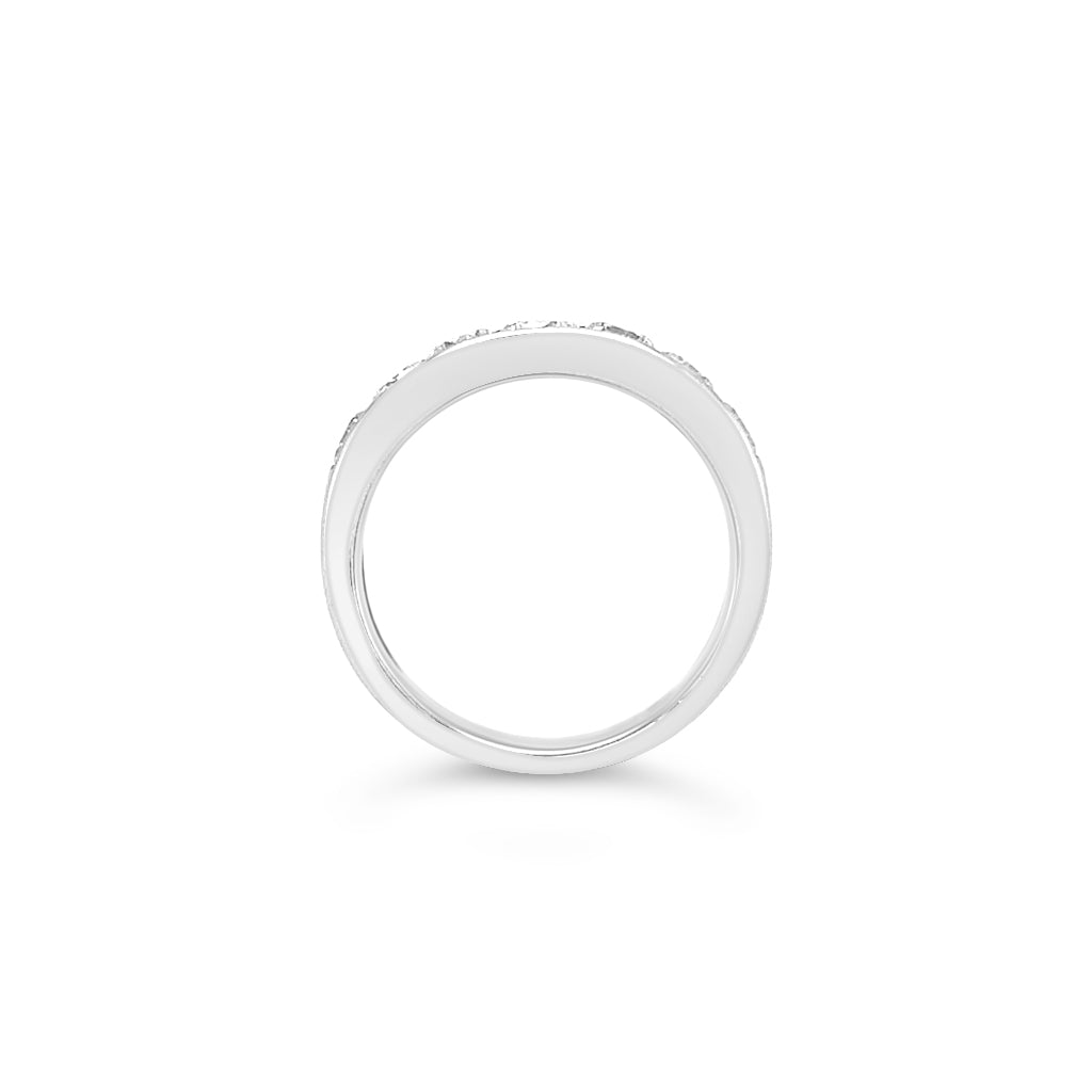 Round Diamond Channel Eternity Ring Platinum