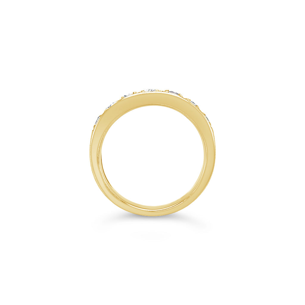 Round Diamond Channel Eternity Ring 18k Gold Chloe's Jewellers