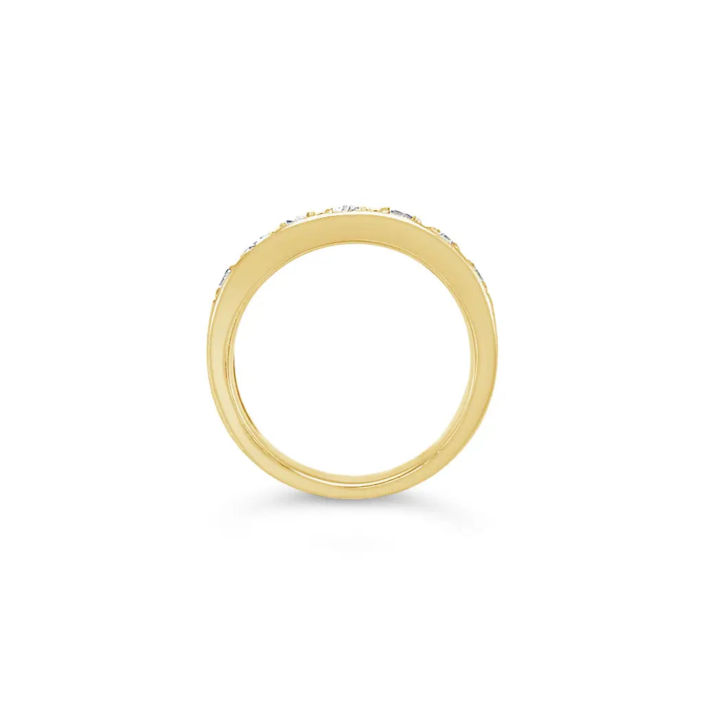 Round Diamond Channel Eternity Ring 18k Gold Chloe's Jewellers