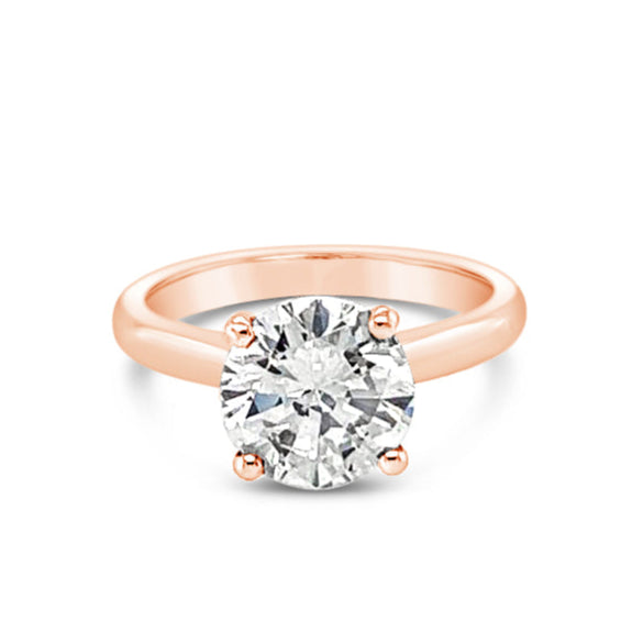 Lily Solitaire Round Diamond Engagement Ring – 2.29ct Platinum GIA