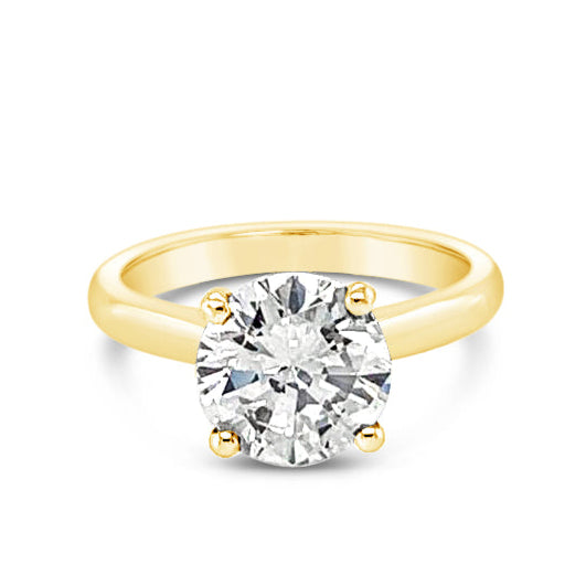 Lily Solitaire Round Diamond Engagement Ring – 2.29ct Platinum GIA