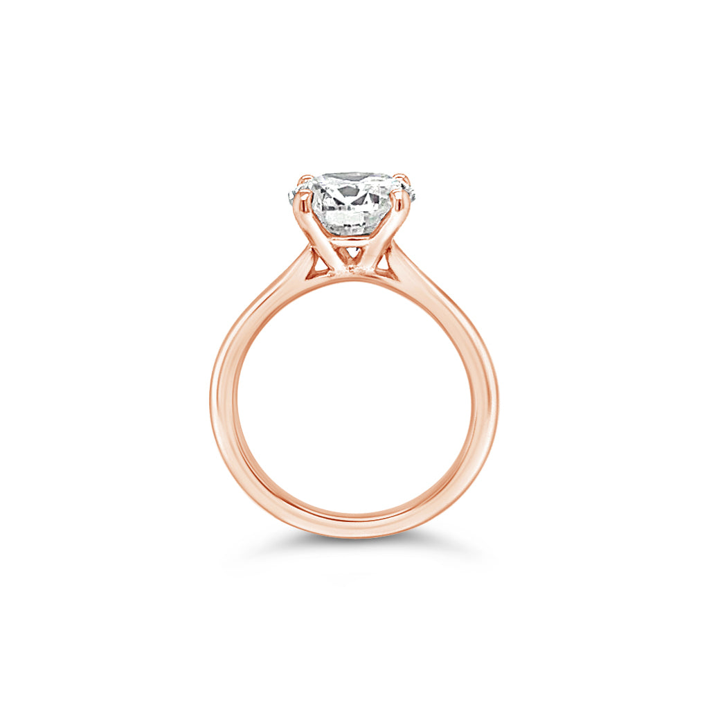 Lily Solitaire Round Diamond Engagement Ring – 2.29ct Platinum GIA