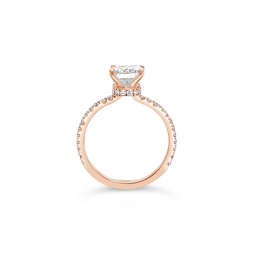 Orchid Radiant Cut Diamond Engagement Ring in Platinum – 1.46ct GIA