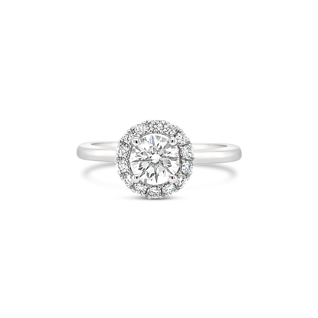 Poppy Round Halo Ring