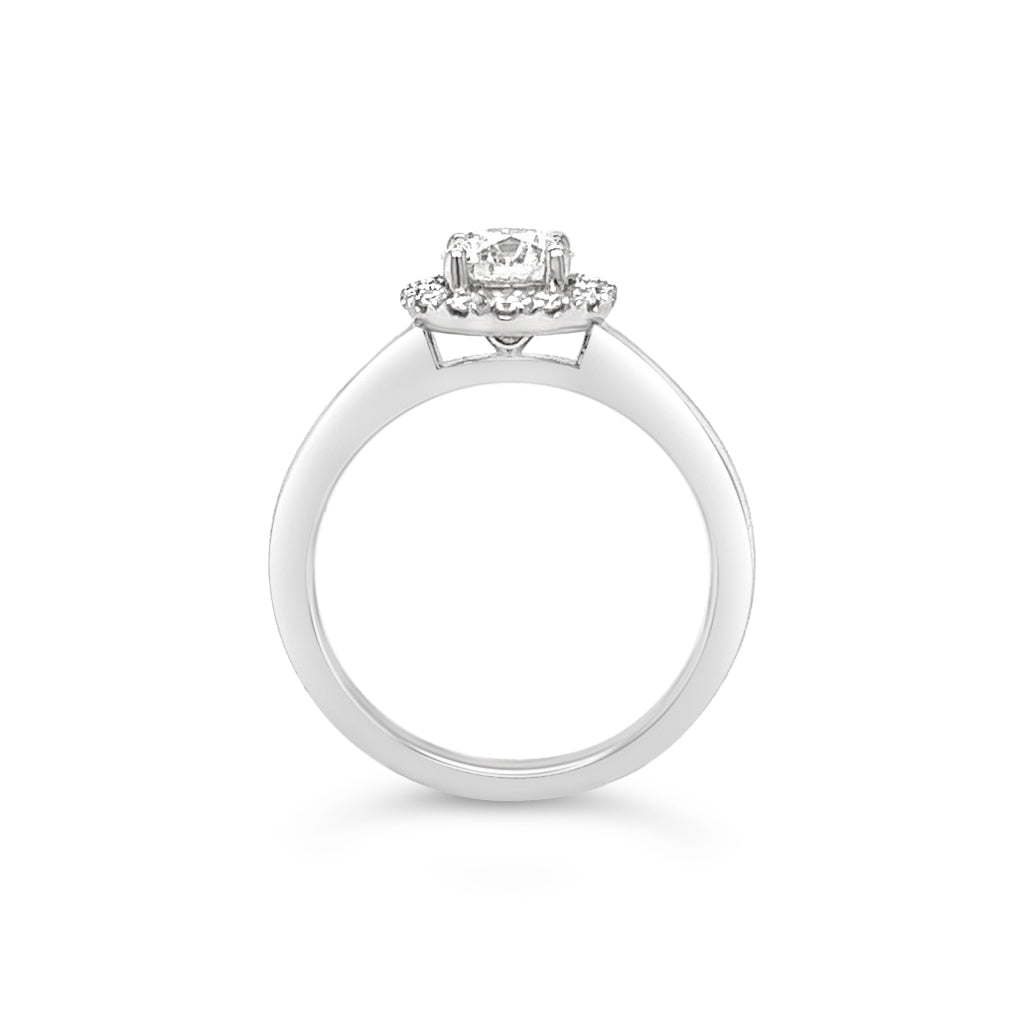 Poppy Round Halo Ring