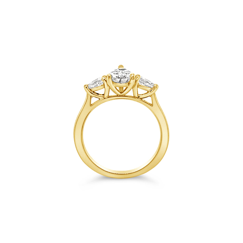 Bluebell Pear Cut Three Stone Diamond Ring Chloe's Jewellers