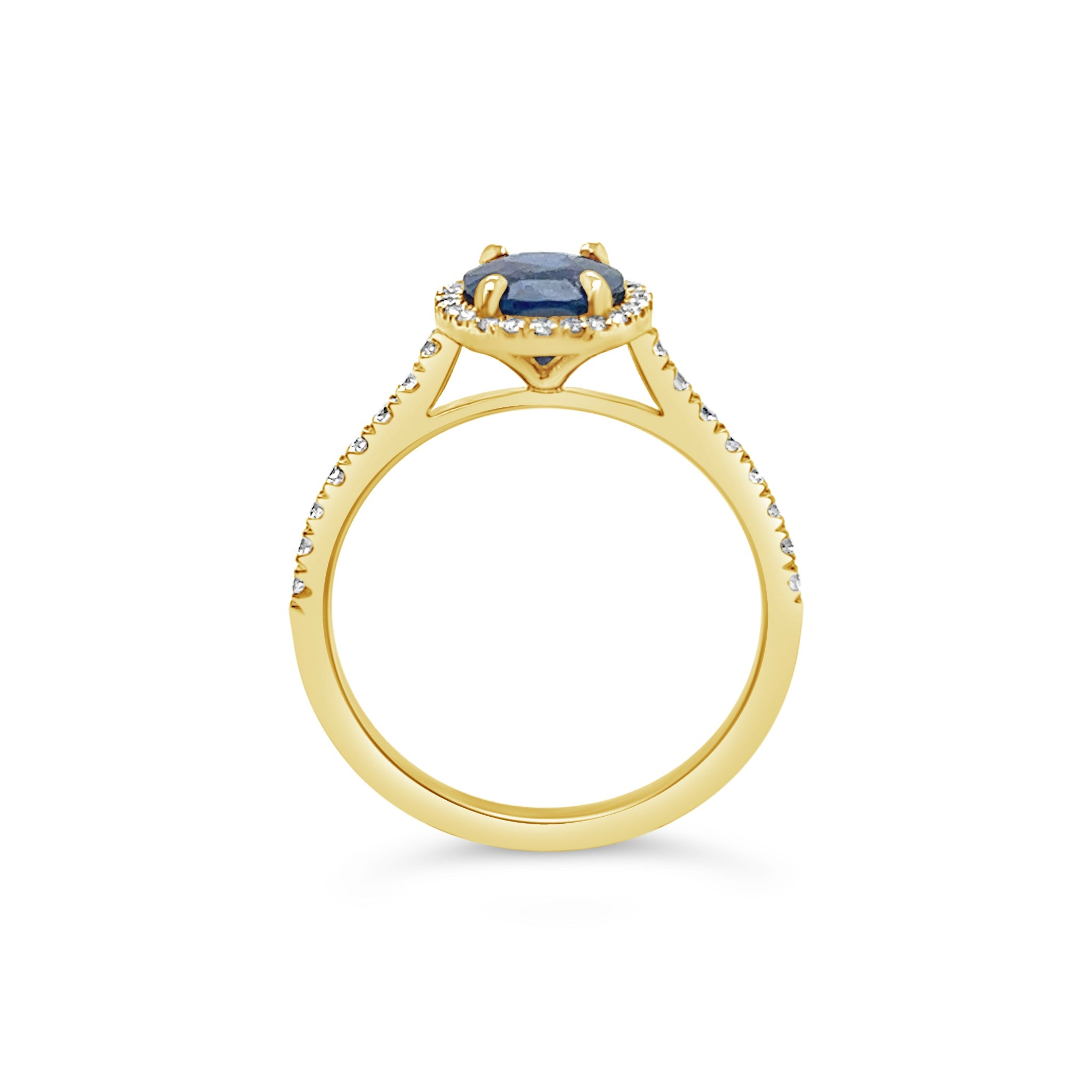 Peony Oval Halo Sapphire Ring Chloe's Jewellers