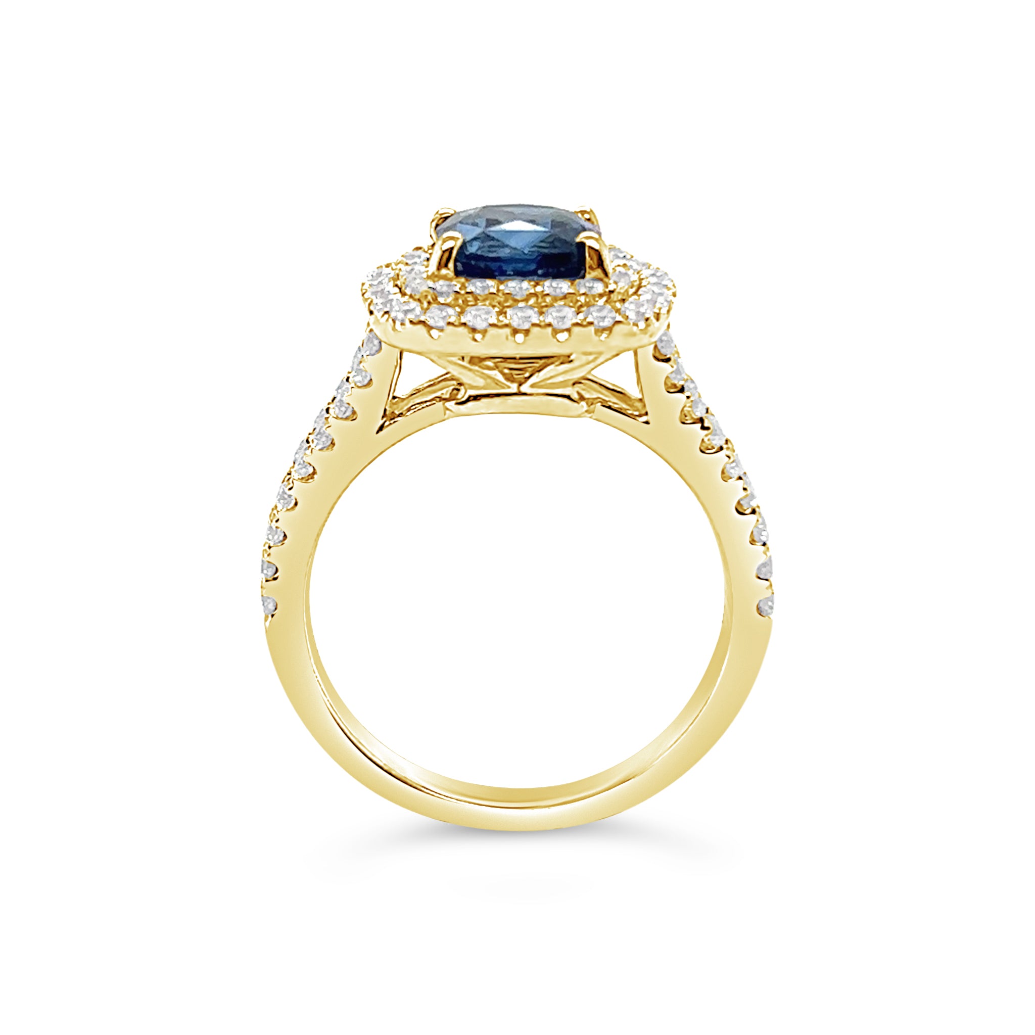 Jasmine Double Halo Sapphire Ring