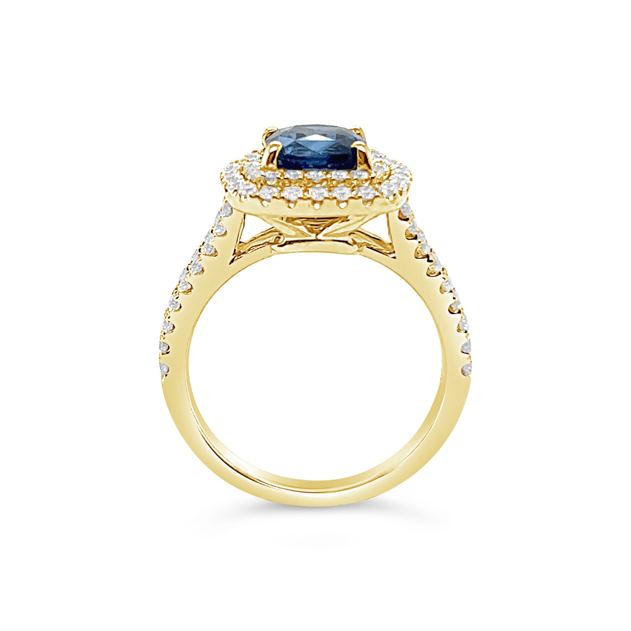 Jasmine Double Halo Sapphire Ring Chloe's Jewellers