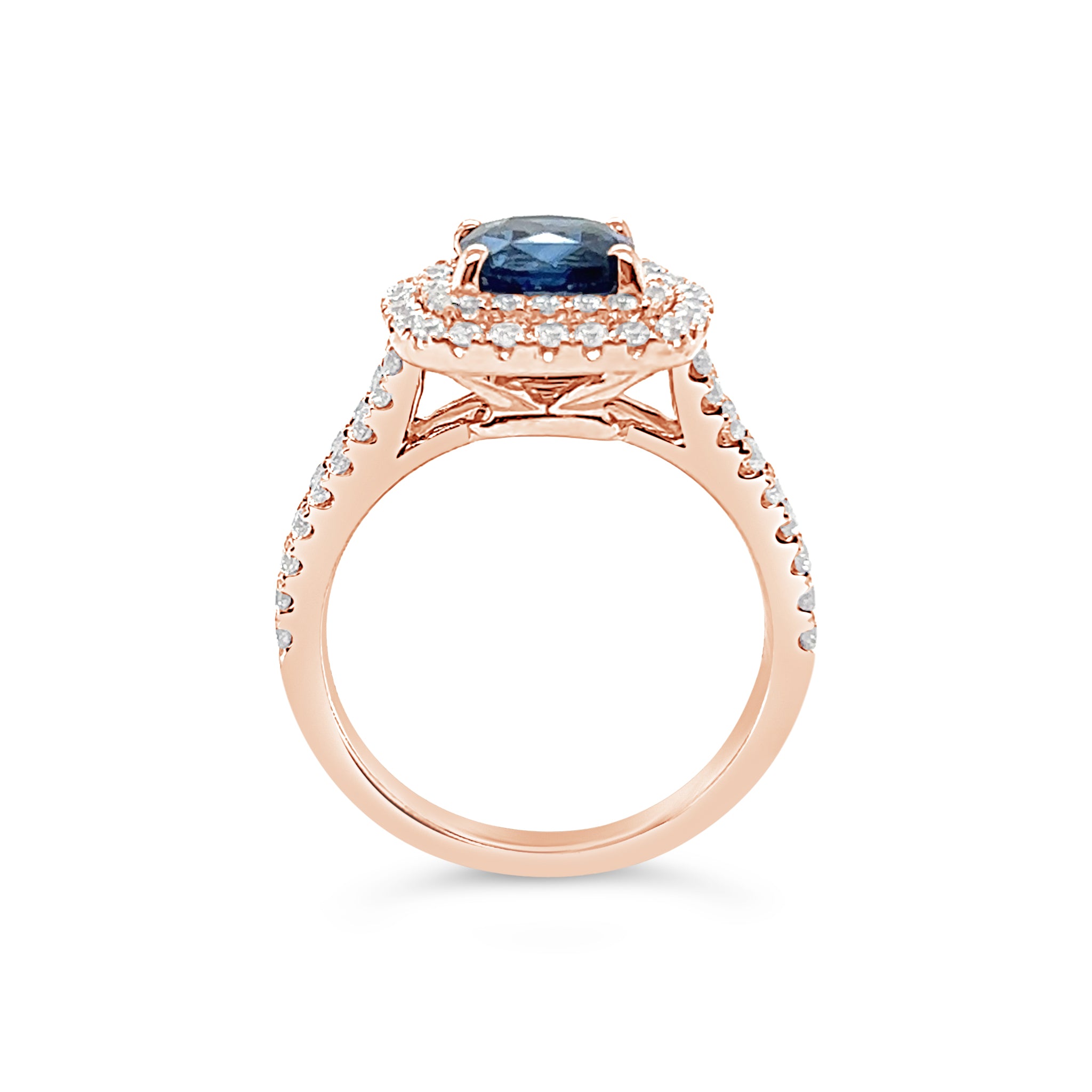 Jasmine Double Halo Sapphire Ring