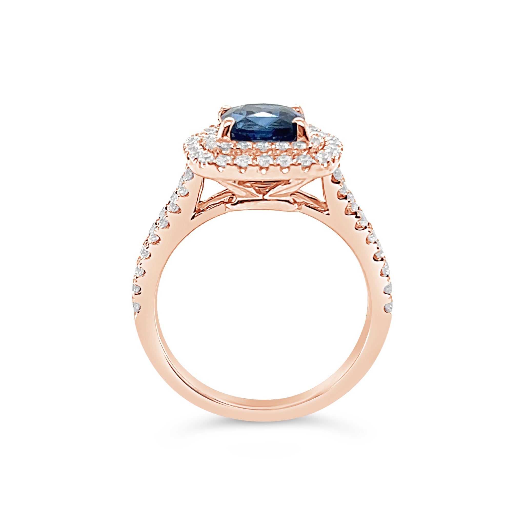 Jasmine Double Halo Sapphire Ring Chloe's Jewellers