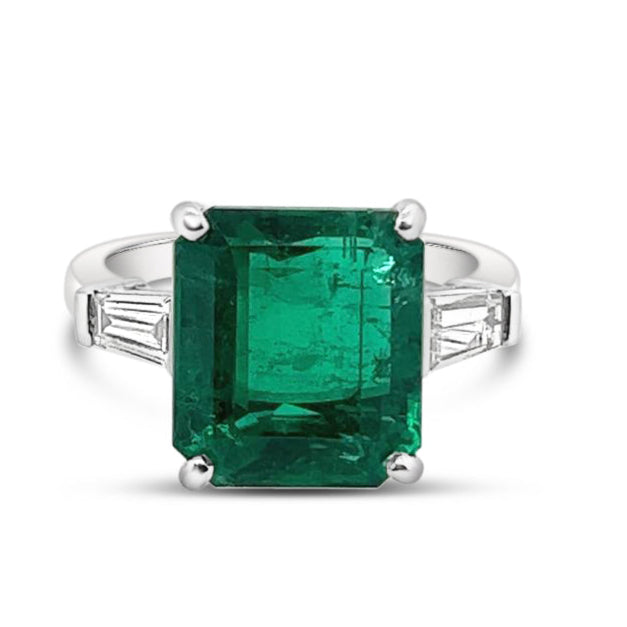 Leilani Green Emerald & Diamond Ring
