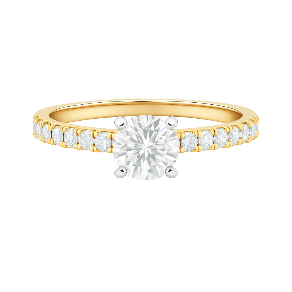 Engagement ring | Art deco engagement ring | 18k yellow gold wedding ring