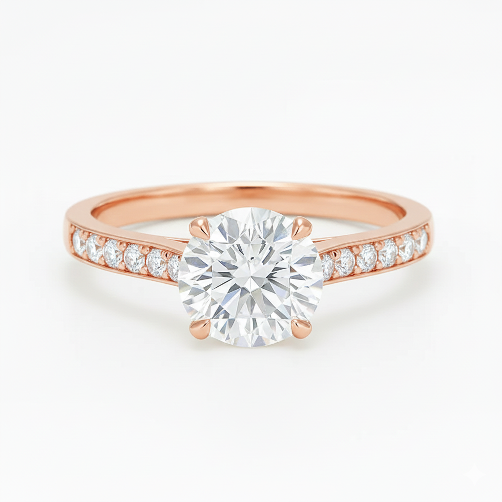 Engagement ring | Diamond ring | Platinum ring | Cathedral setting engagement ring