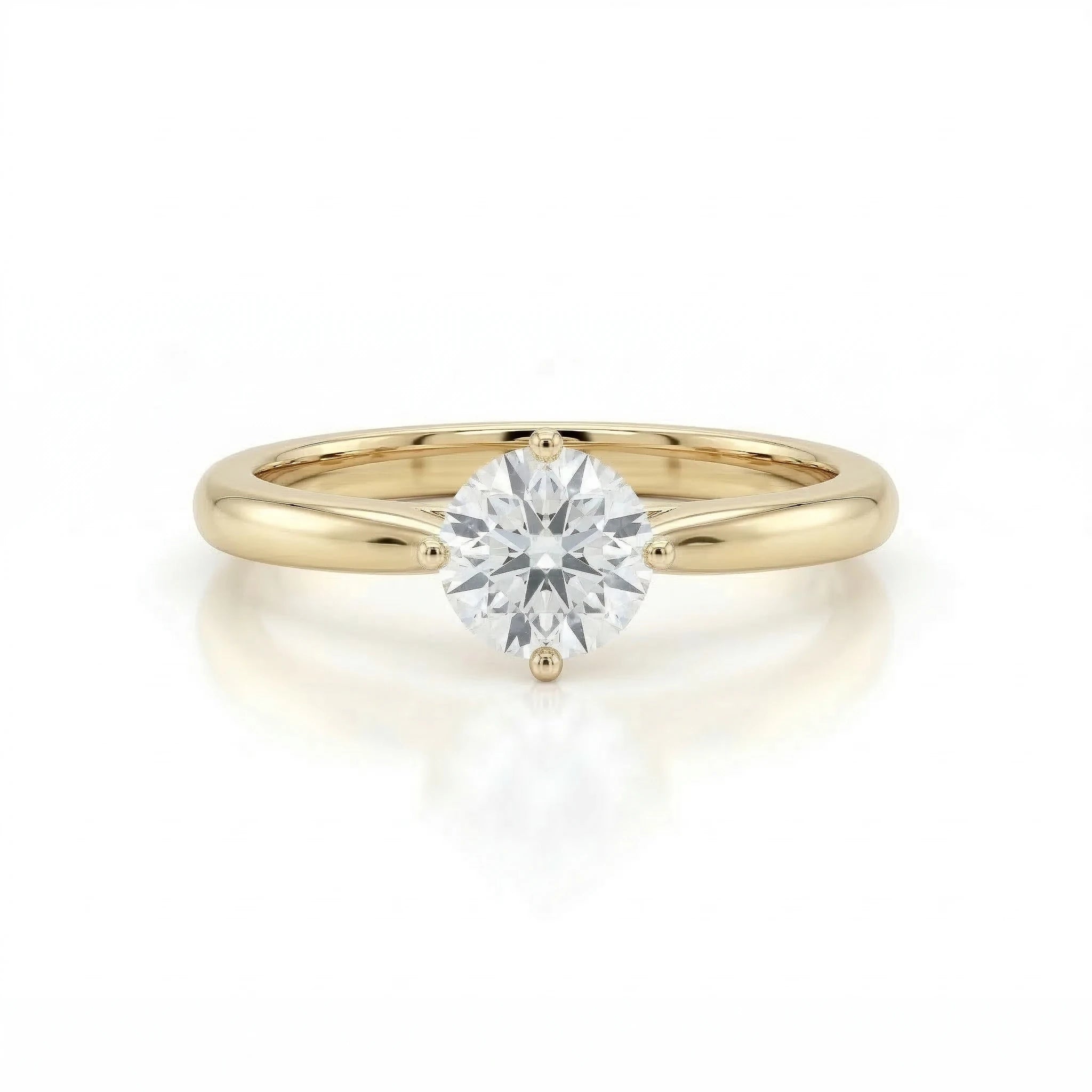 0.31ct GIA Round cut Natural Diamond Solitaire Setting Engagement Ring
