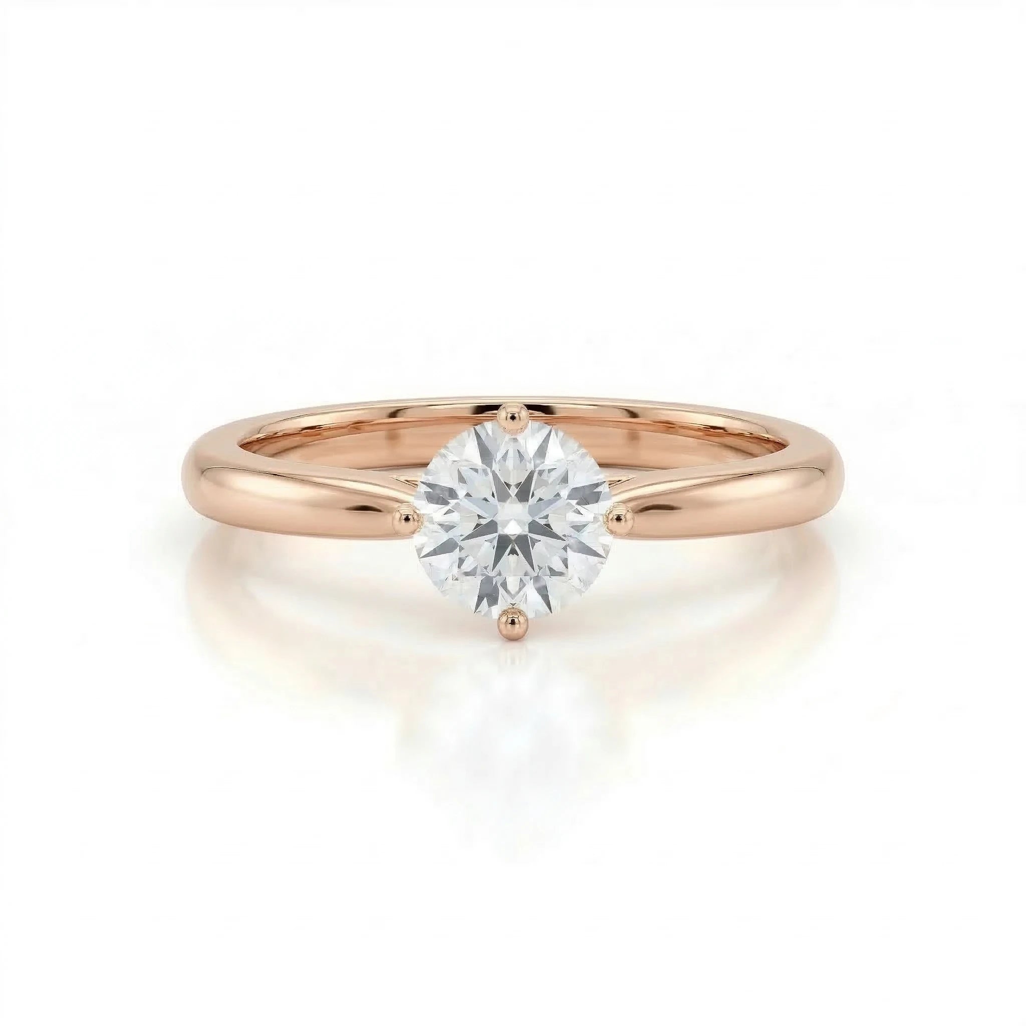 0.31ct GIA Round cut Natural Diamond Solitaire Setting Engagement Ring