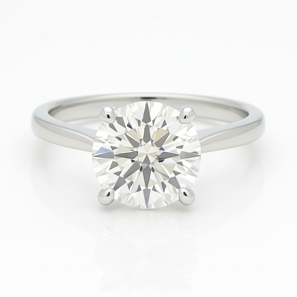 Engagement ring | Wedding ring | 18k yellow gold ring | Single stone ring | Natural diamond ring