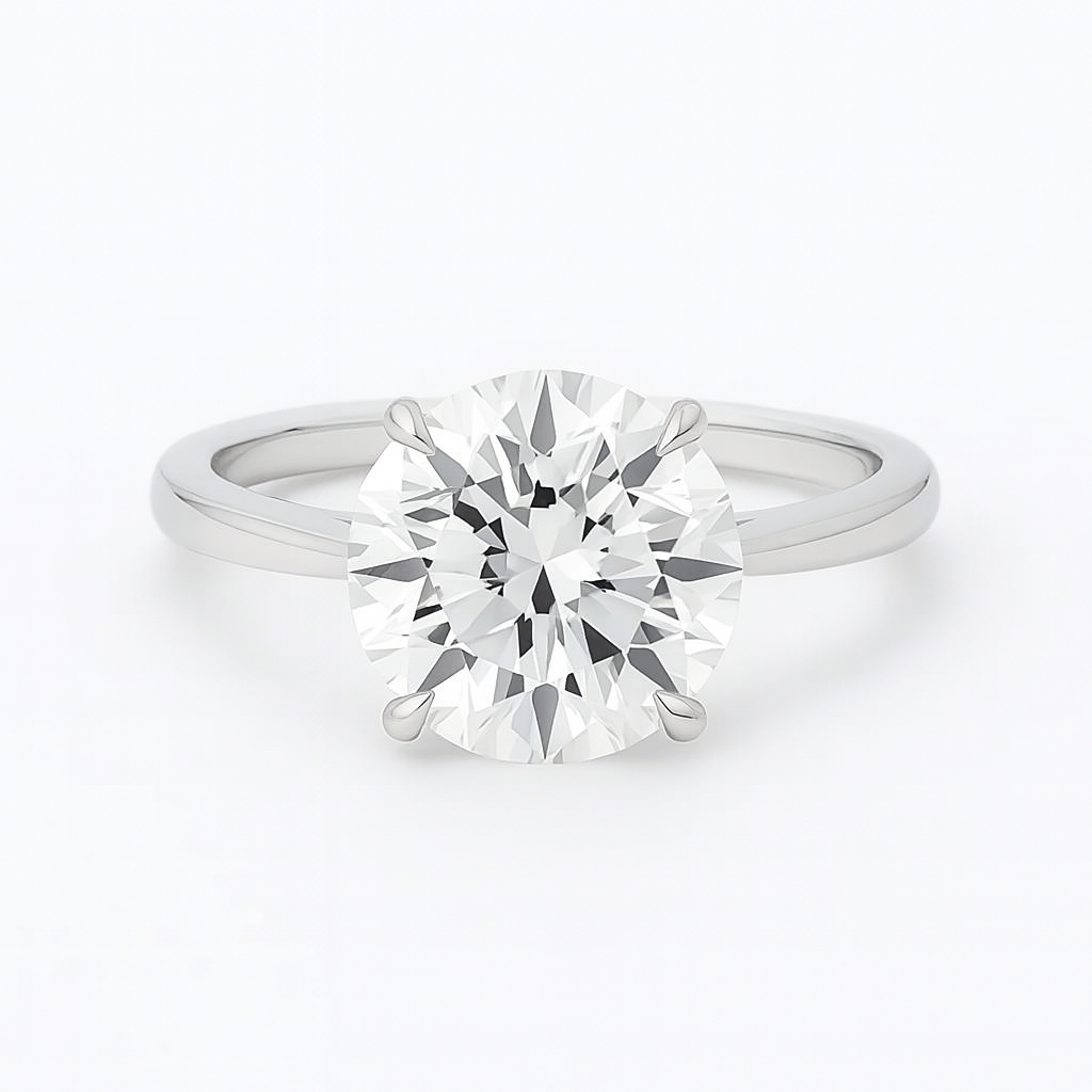 Engagement ring | Wedding ring | Platinum ring | Single stone ring | Natural diamond ring