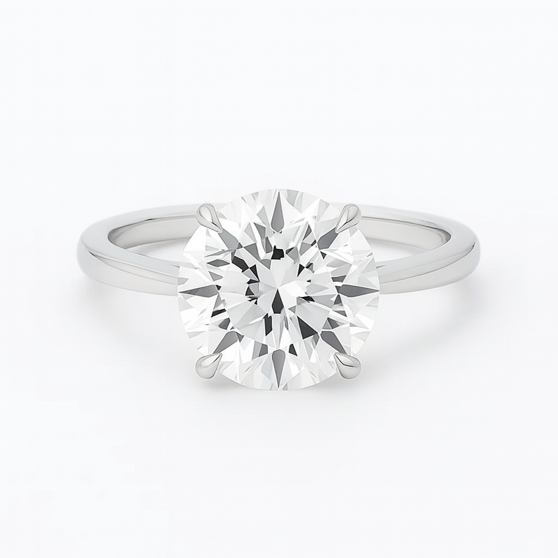 Engagement ring | Wedding ring | Platinum ring | Single stone ring | Natural diamond ring