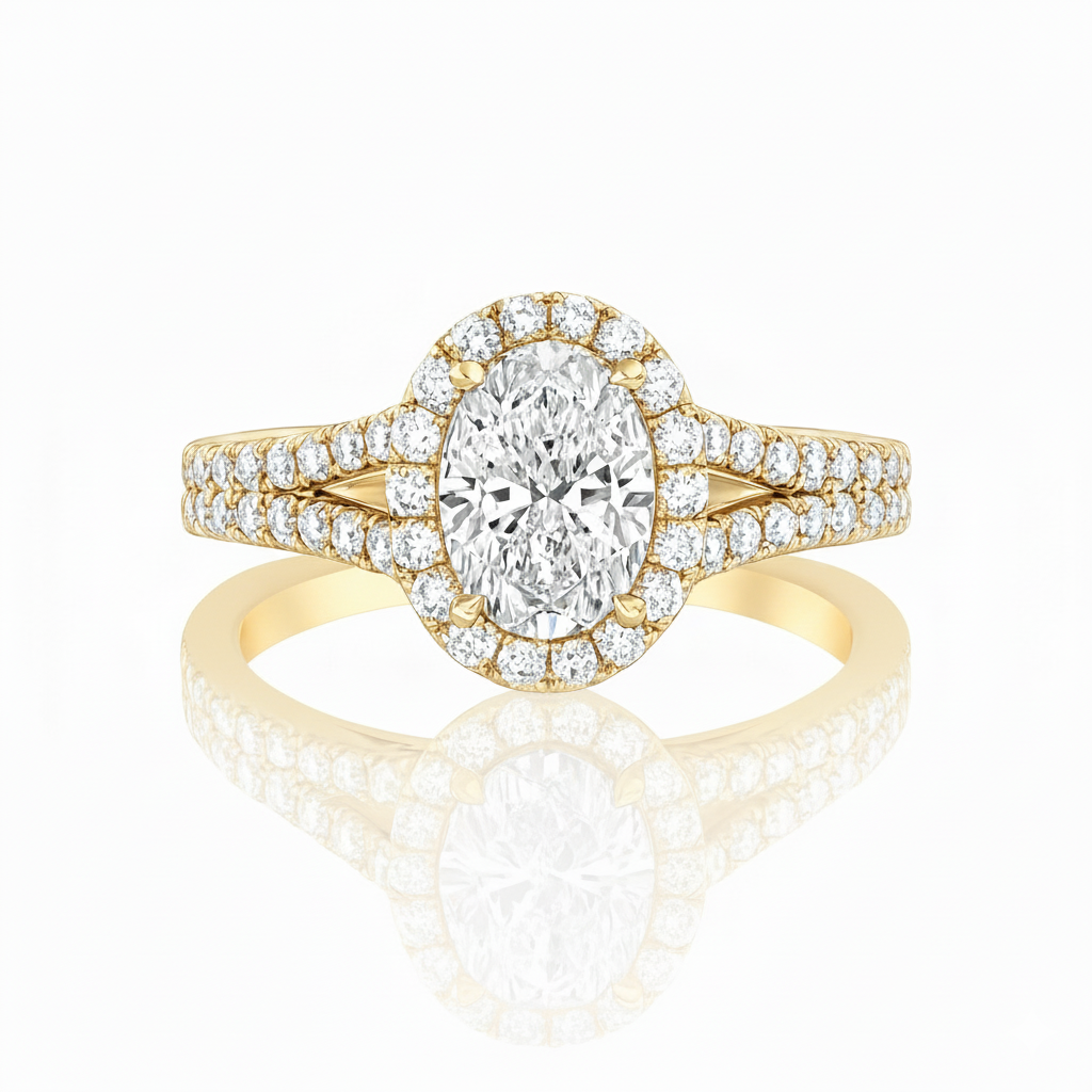 Freesia Oval Diamond Ring