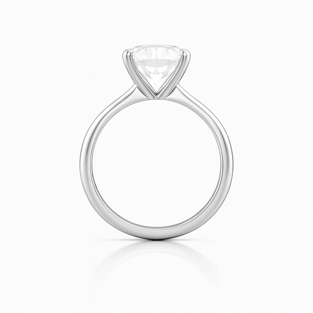 Engagement ring | Wedding ring | Platinum ring | Single stone ring | Natural diamond ring