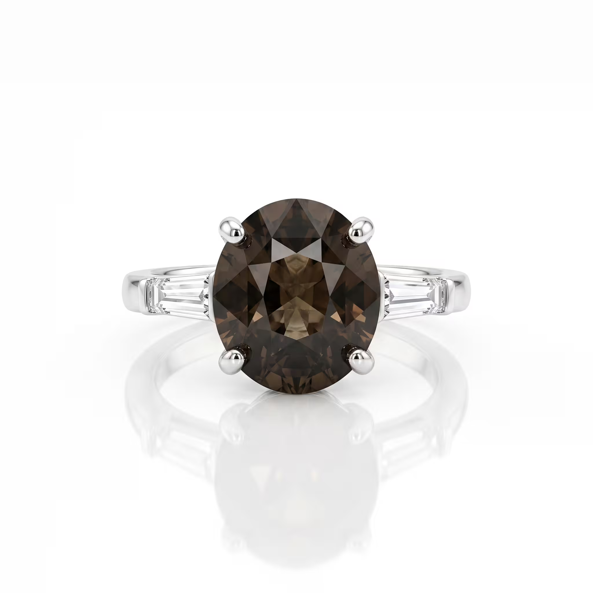 7.01ct Round Cut Alexandrite Engagement Ring - Platinum