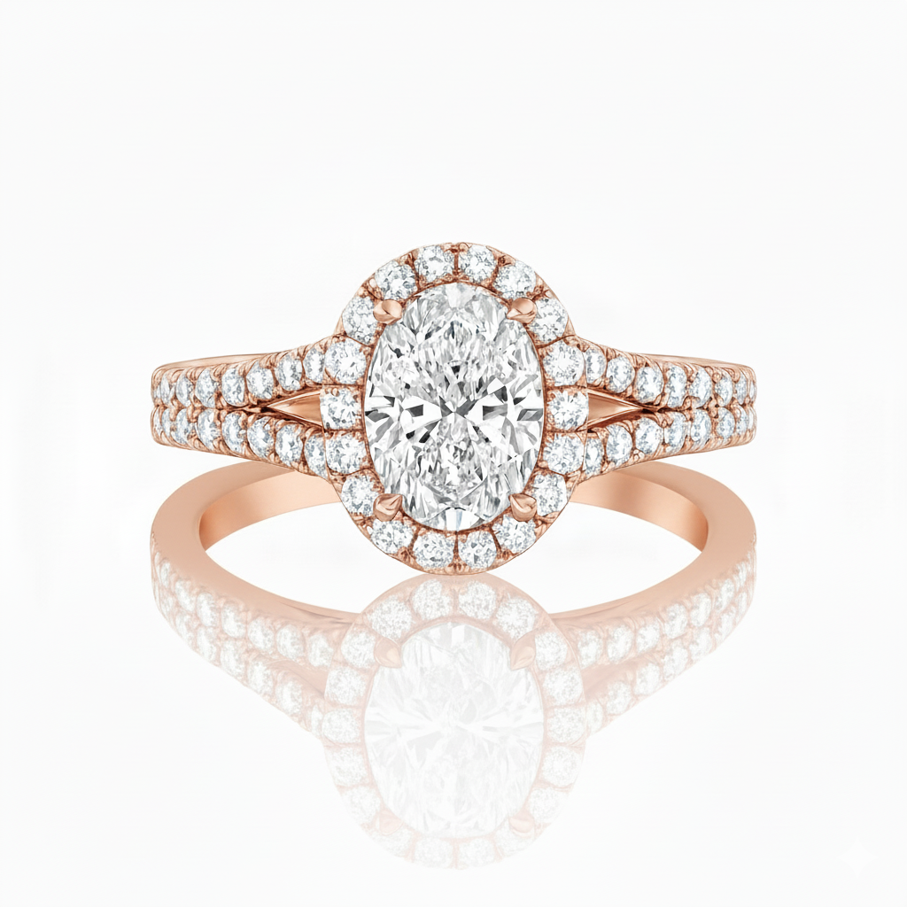 Freesia Oval Diamond Ring