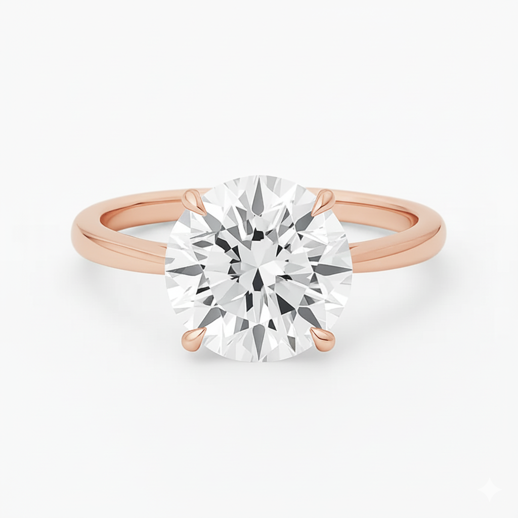 Engagement ring | Wedding ring | Platinum ring | Single stone ring | Natural diamond ring