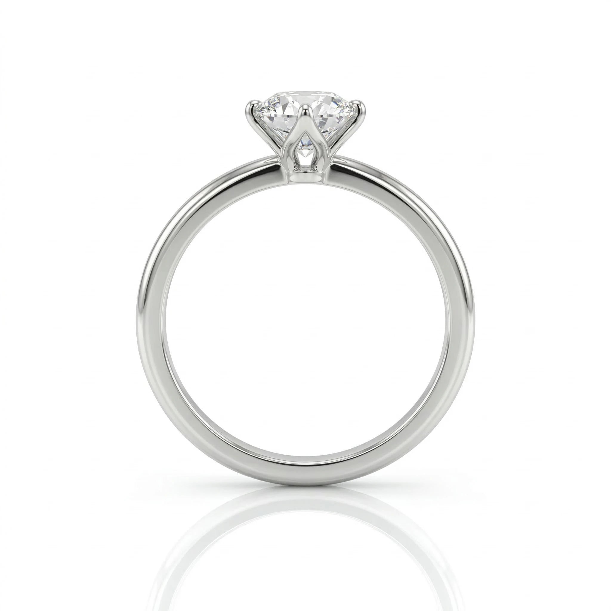 0.72ct GIA Round cut Natural Diamond Solitaire Setting Engagement Ring