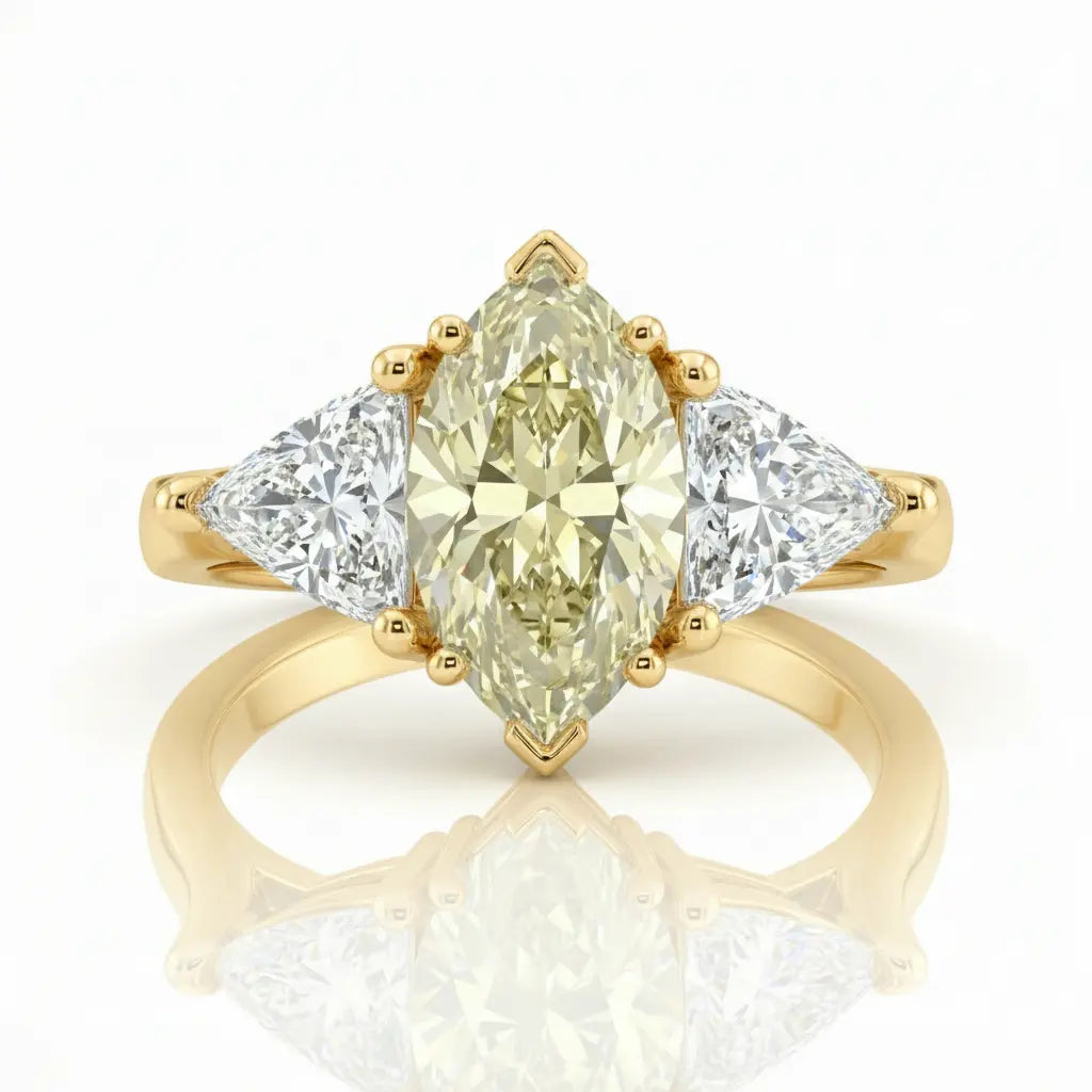 GIA Natural Fancy Yellow Marquise Diamond Engagement Ring | 1.45ct Chloe's Jewellers
