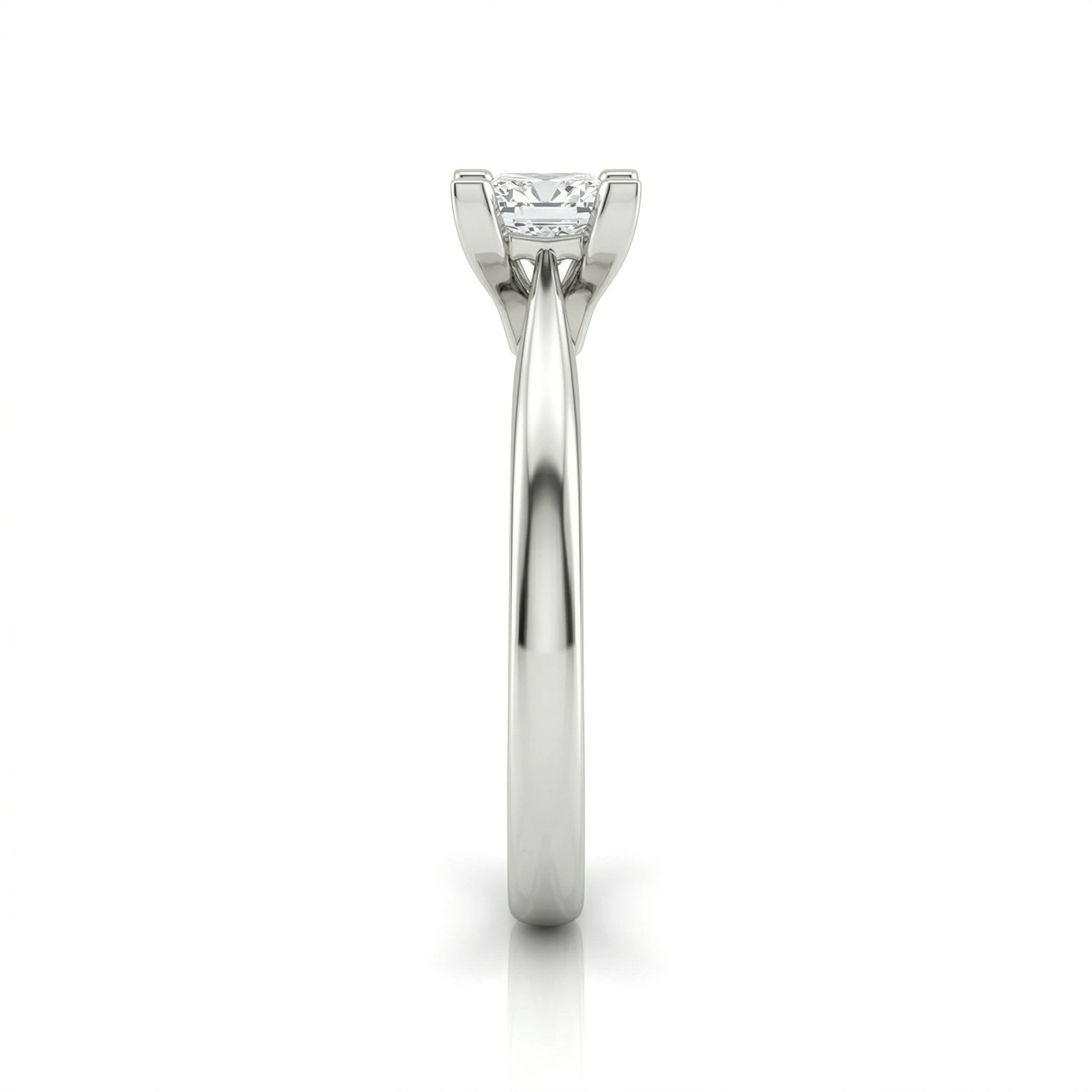 0.69ct GIA Natural Princess Cut Solitaire Setting Engagement Ring Chloe's Jewellers