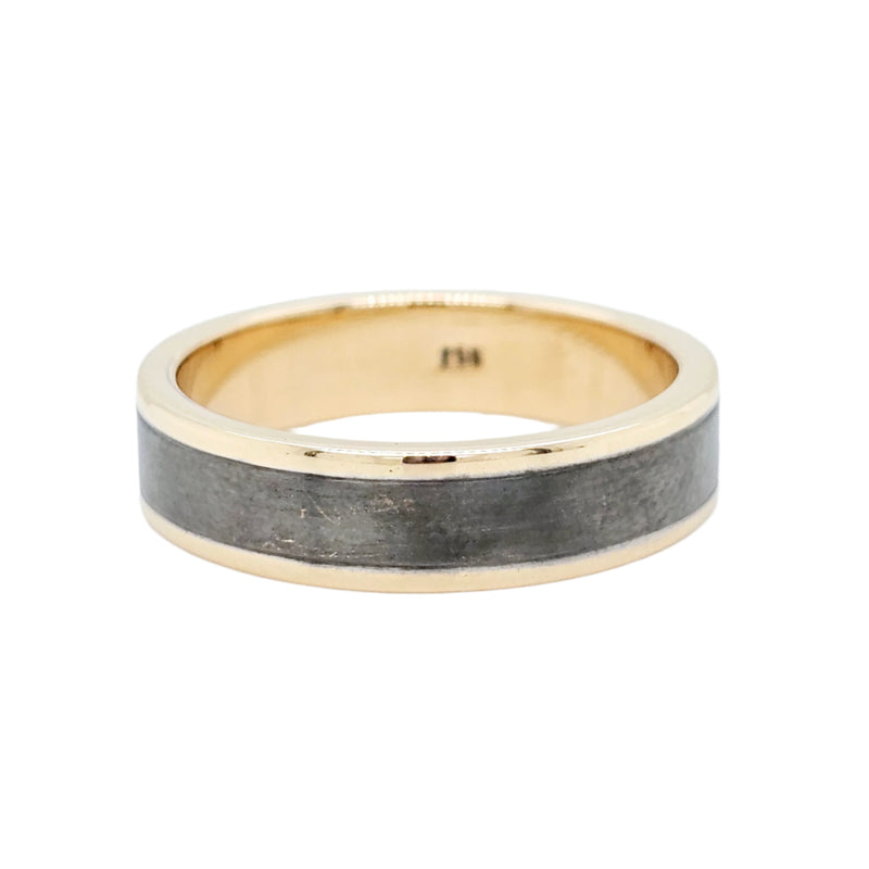 Mens bands rings | Men's wedding band | Size Q | Black Rhodium | 5.00 mm
